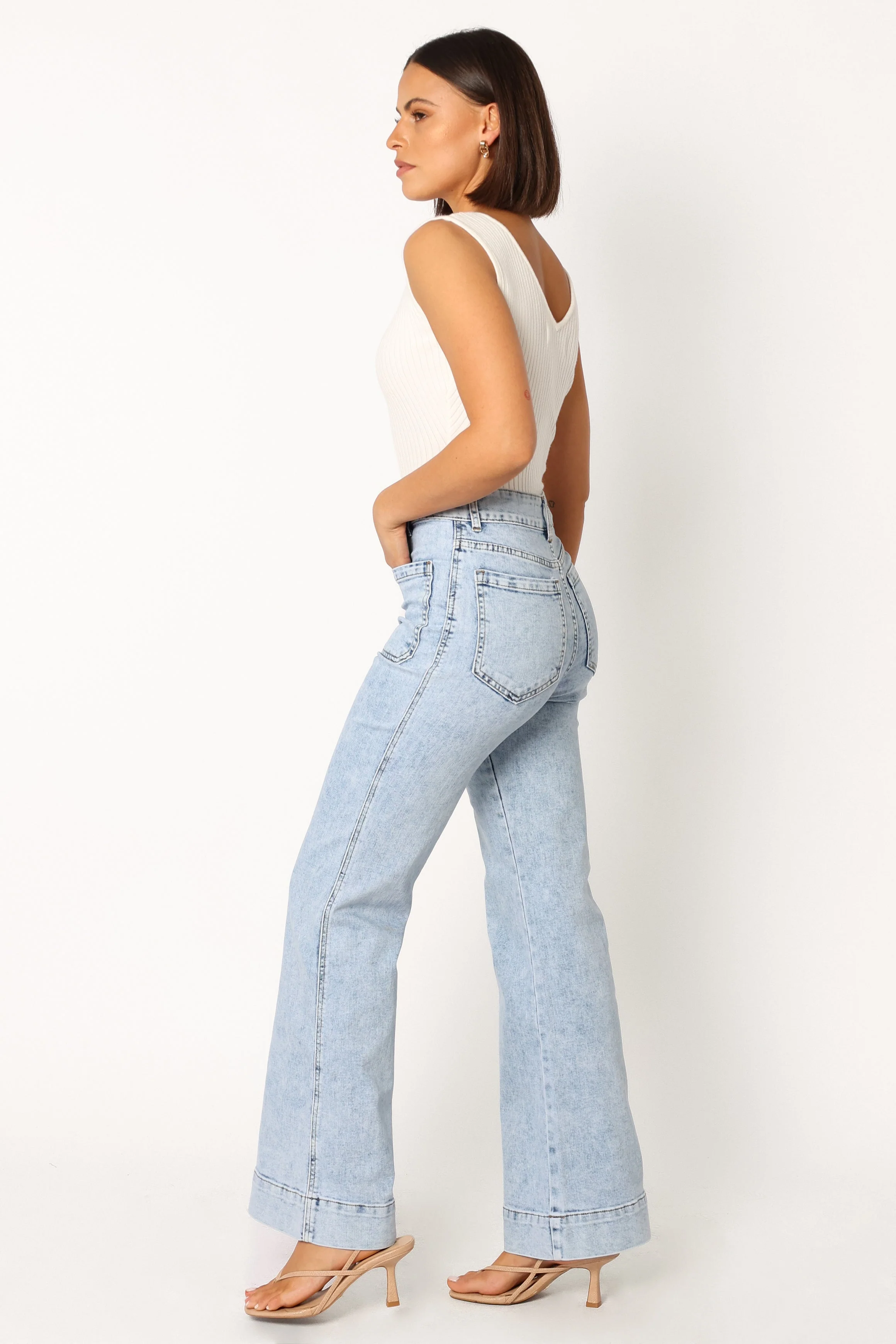 Nico Wide Leg Jean - Blue - Image 7