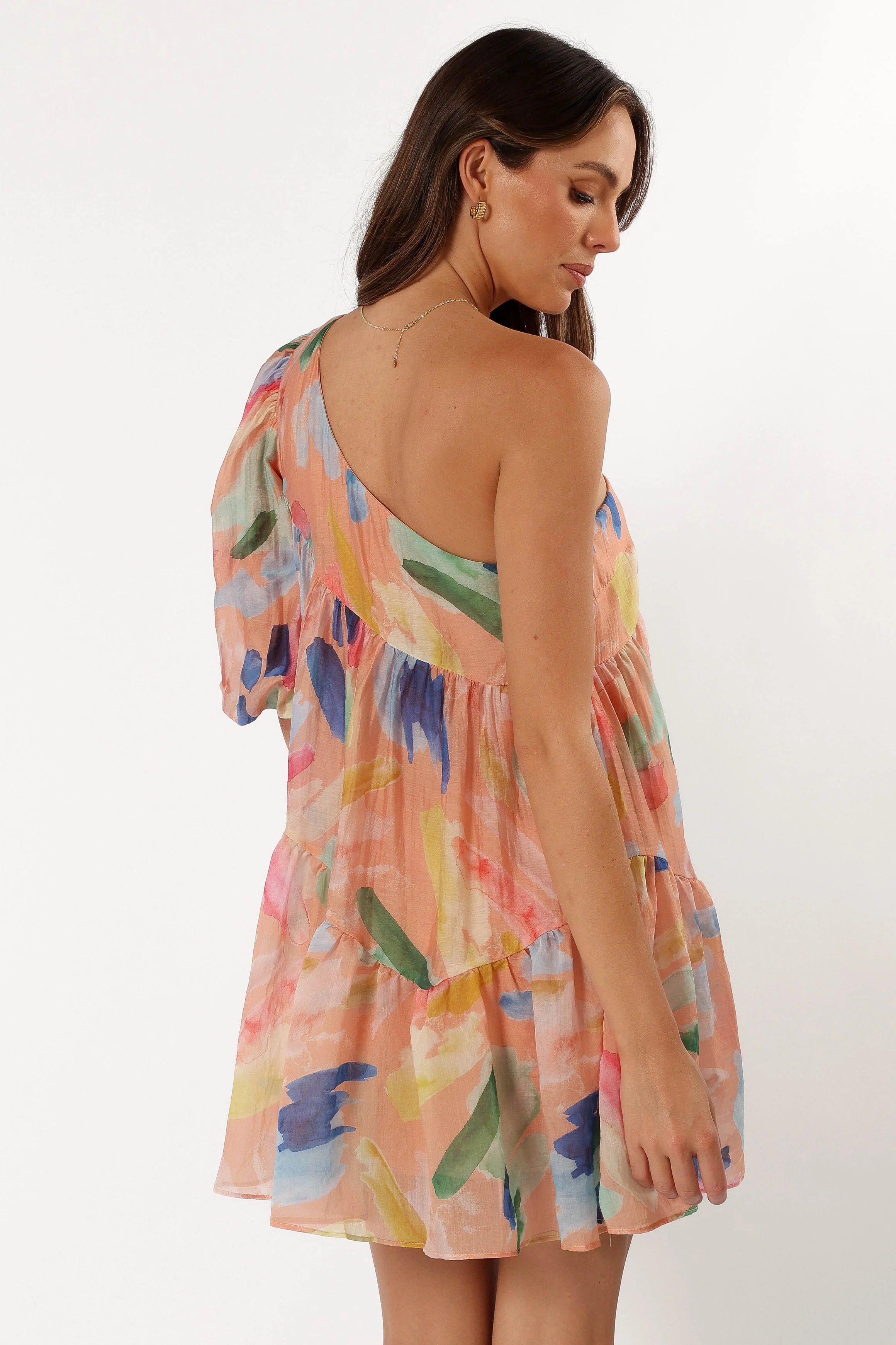 Nida One Shoulder Dress - Multi - Image 4