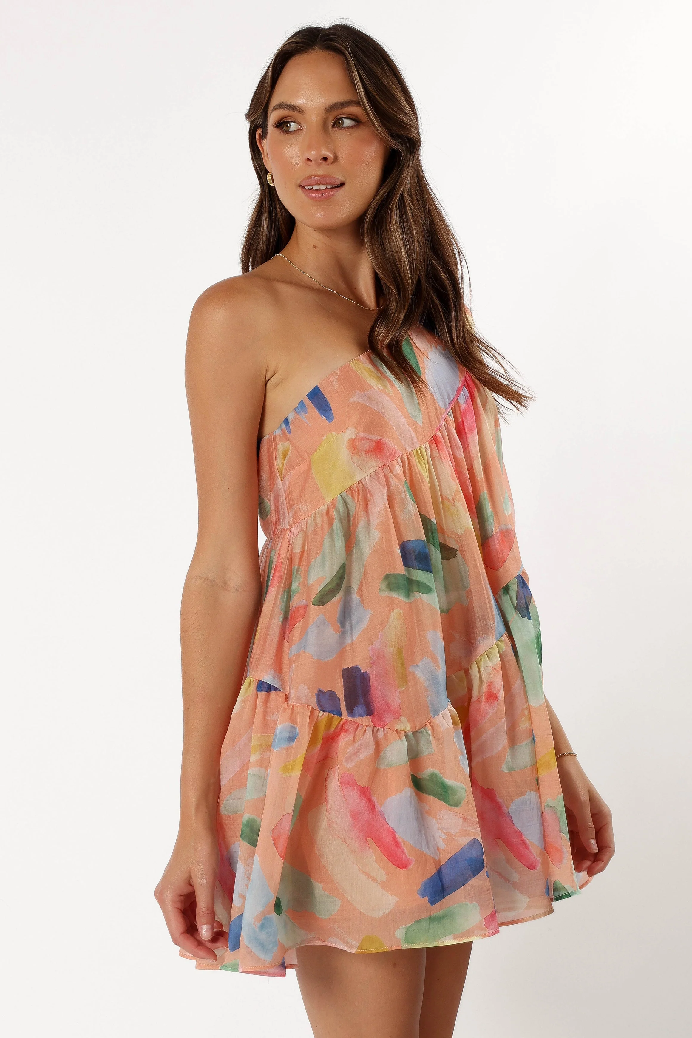 Nida One Shoulder Dress - Multi - Image 5