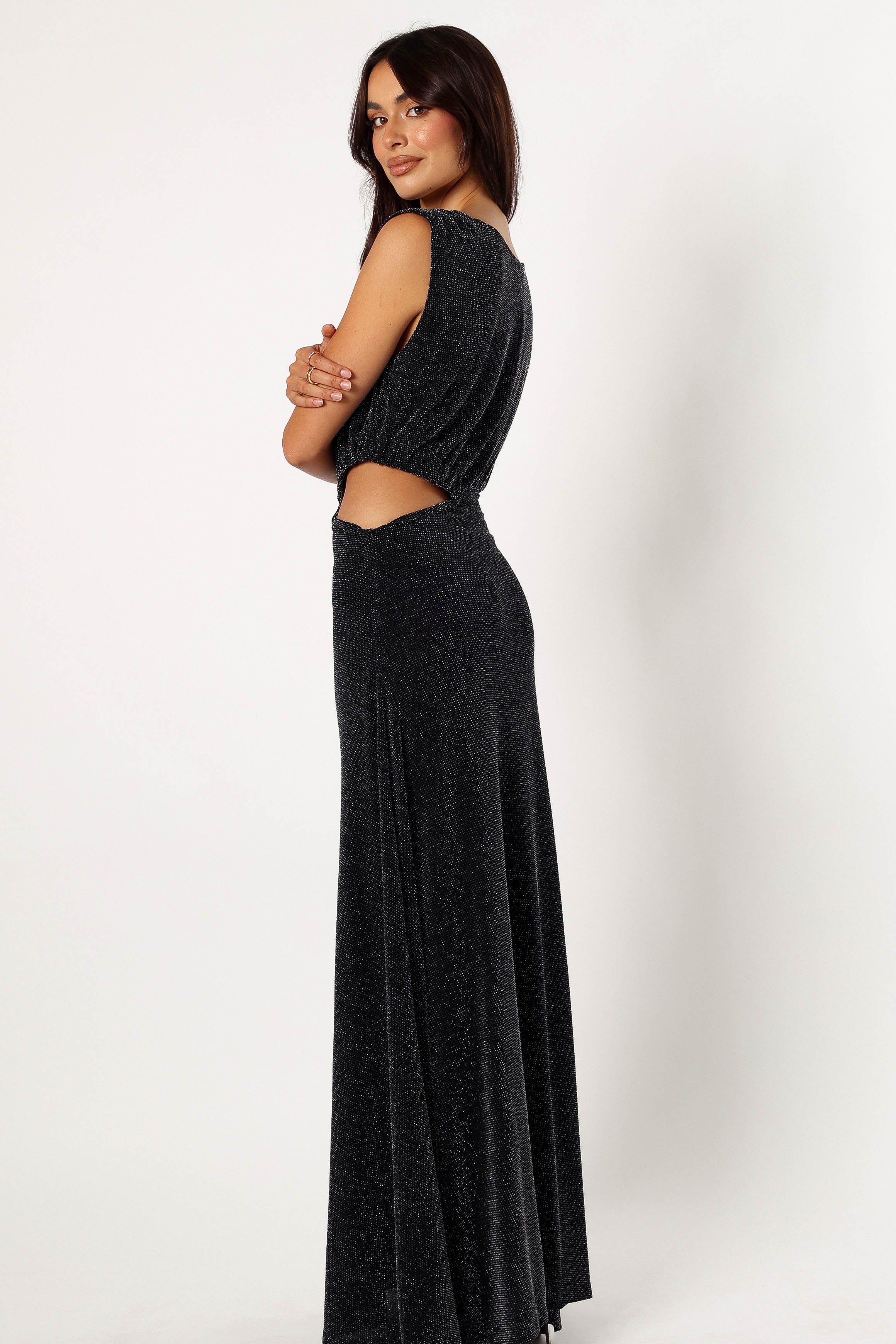 Nolah Maxi Dress - Black Sparkle - Image 4
