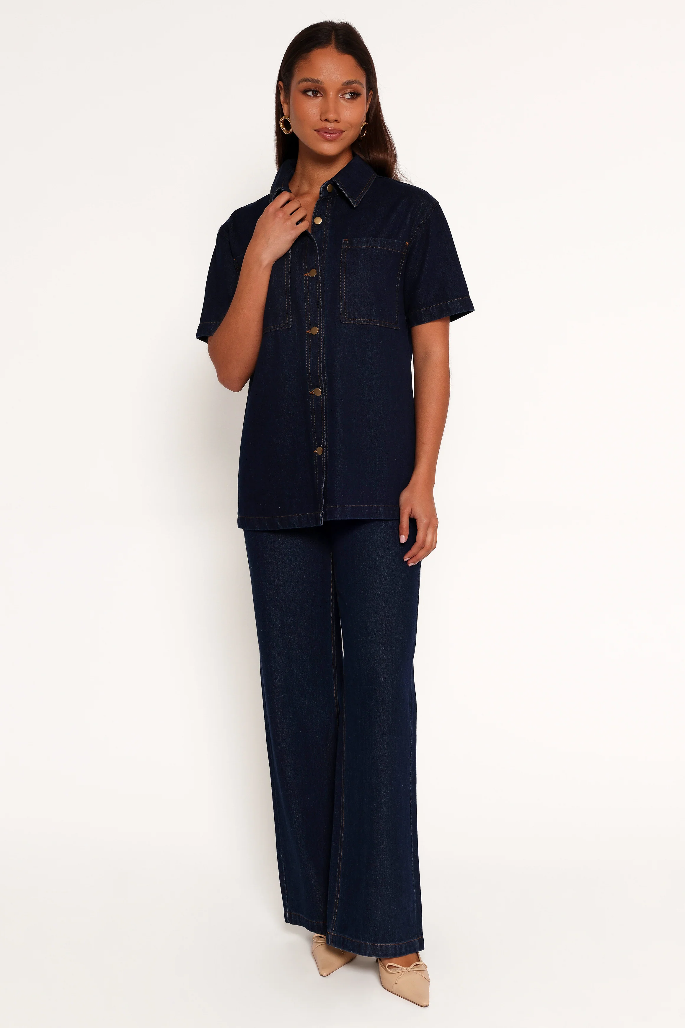 Nolan Denim Shirt - Dark Denim - Image 2