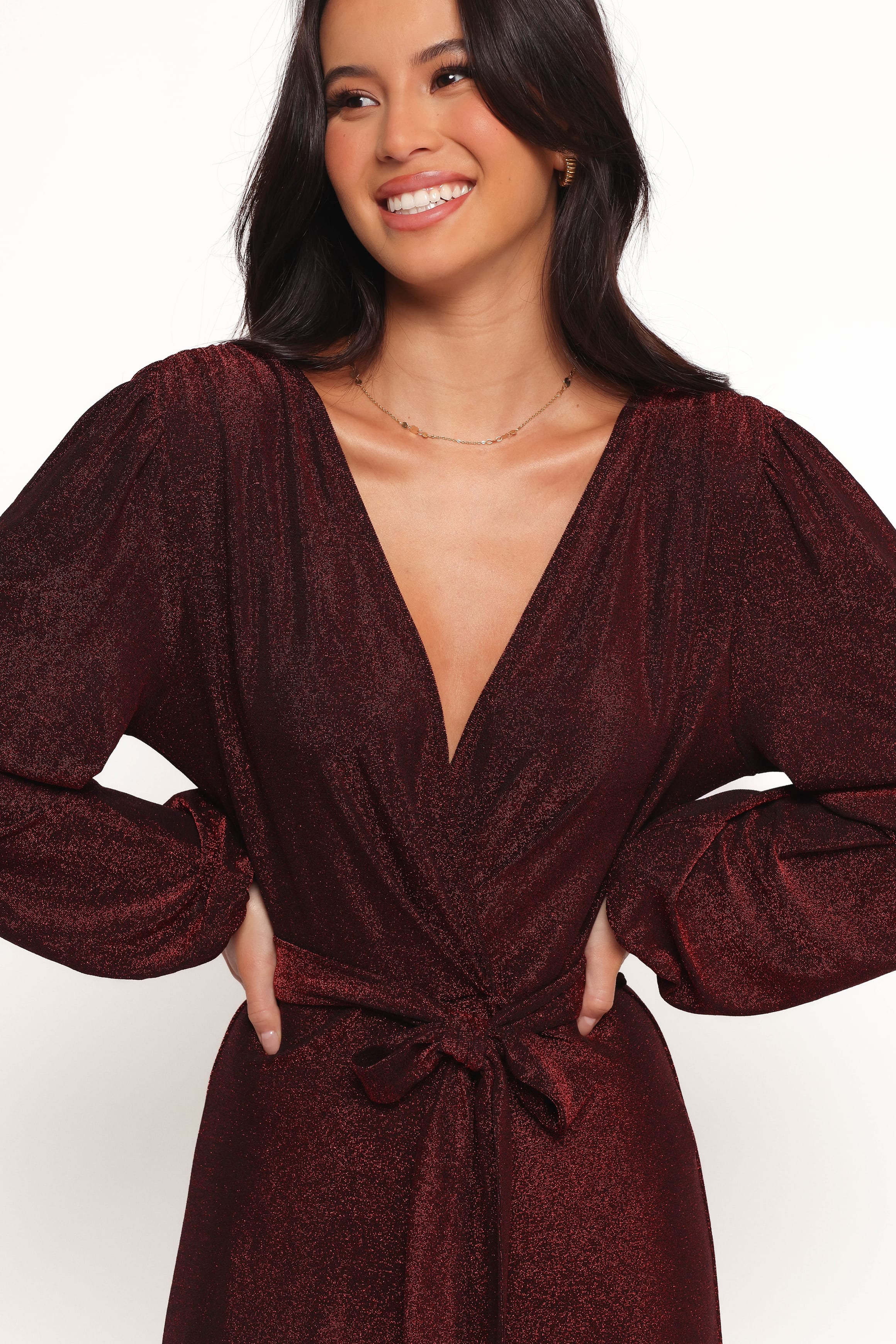 Nora Long Sleeve Jumpsuit - Red - Image 8