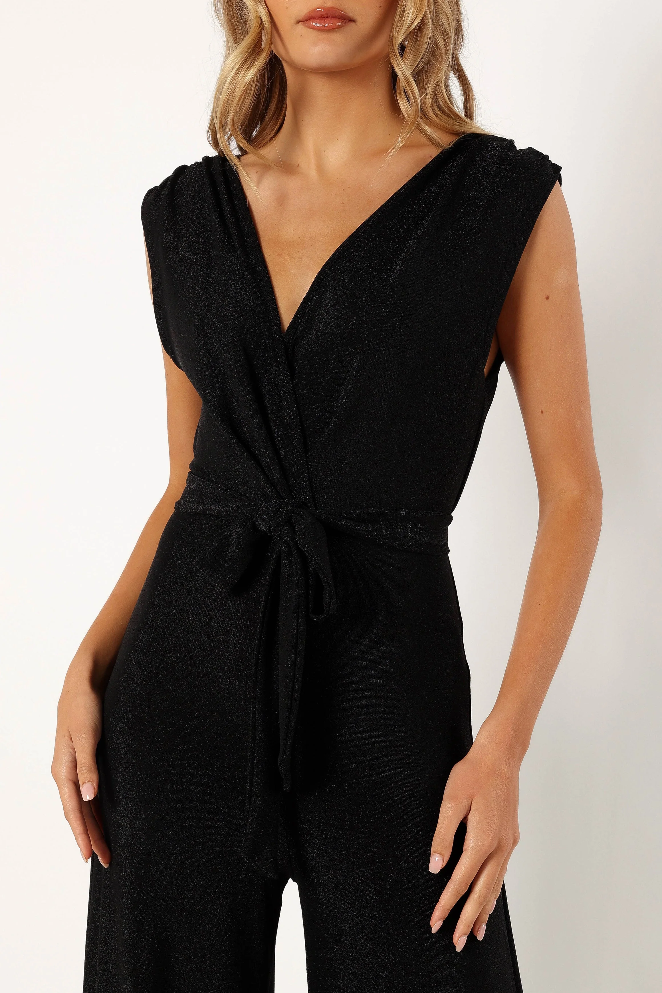 Nora Wide Leg Jumpsuit - Black - Image 6
