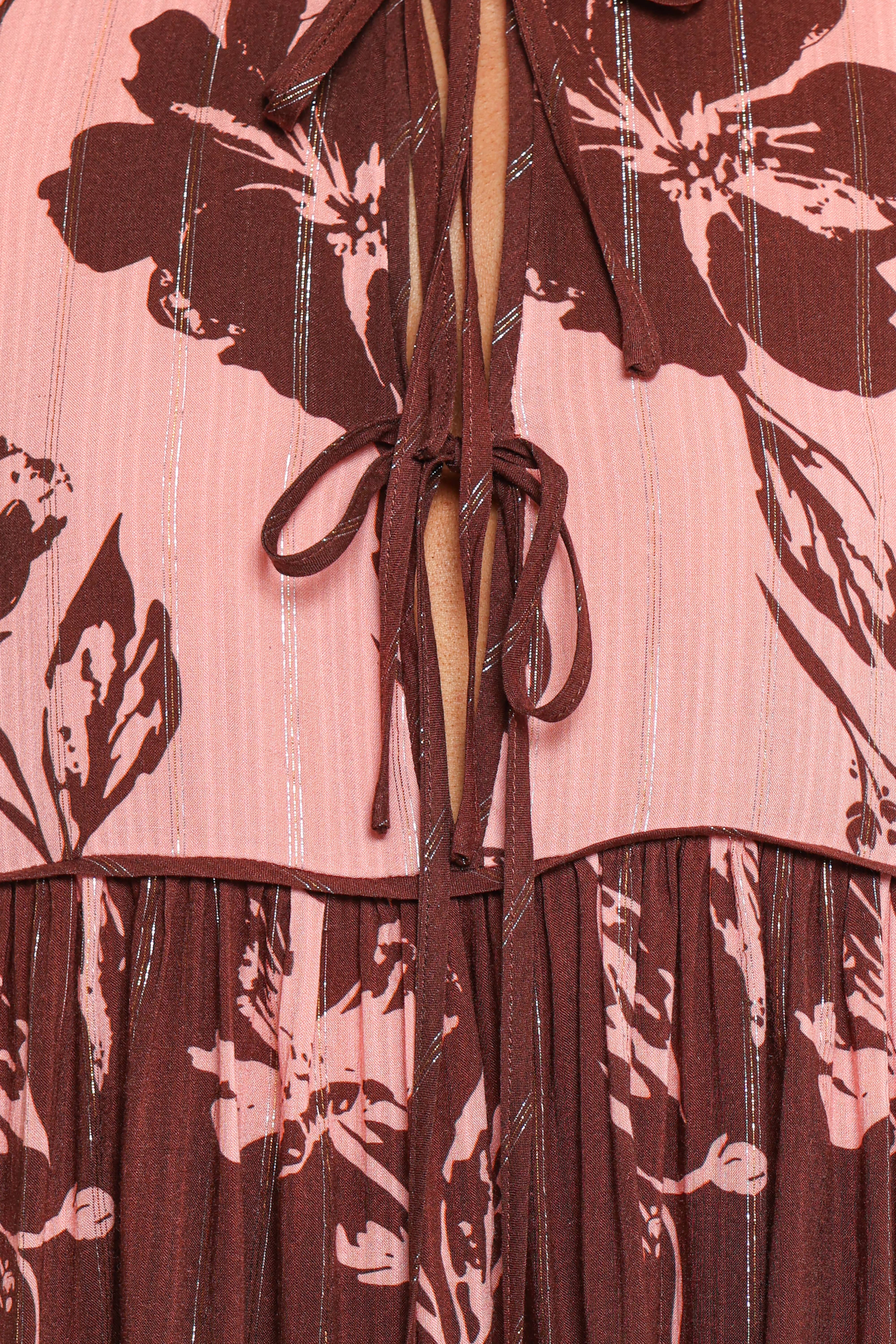 Nyla Top - Pink Brown Floral - Image 6