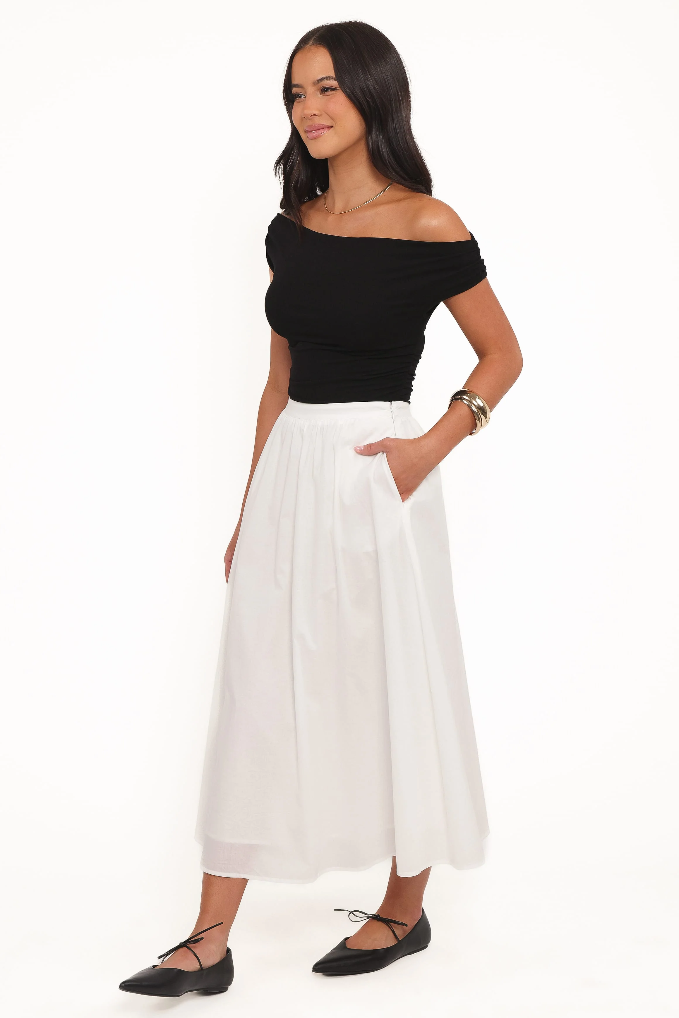 Oakley Midi Skirt - White - Image 4
