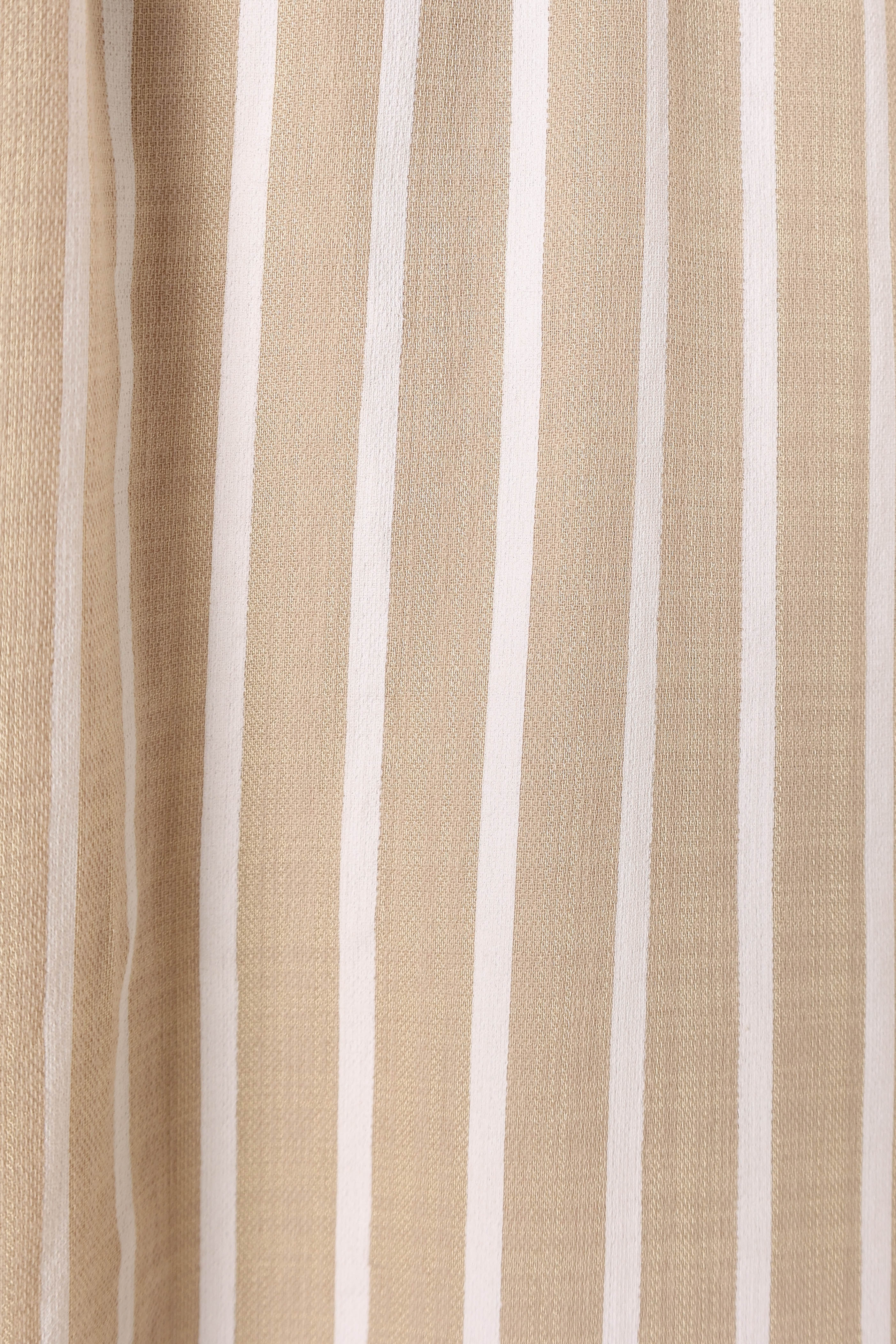 Odette Midi Dress - Beige Stripe - Image 8