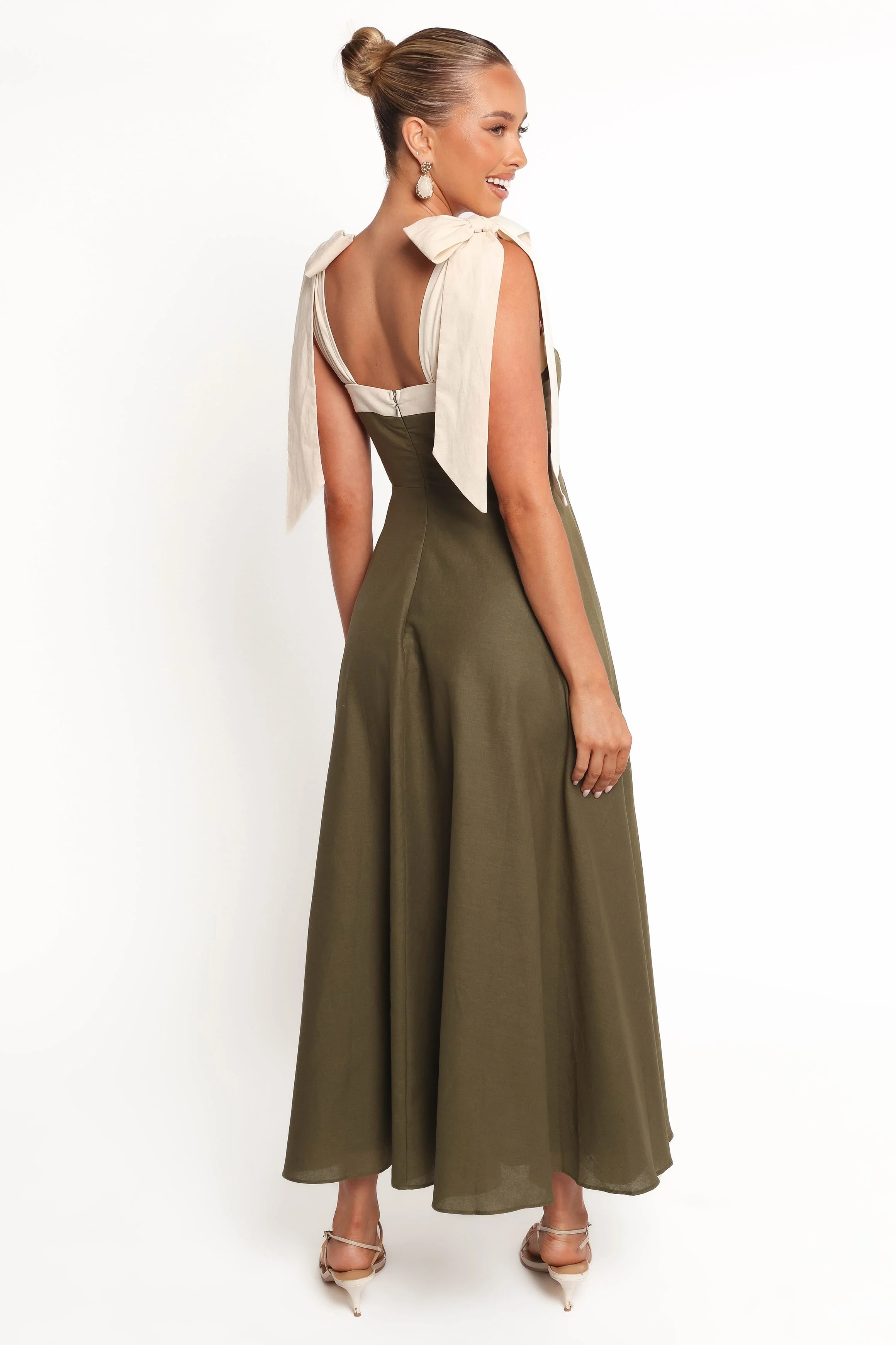 Olinda Midi Dress - Olive - Image 4