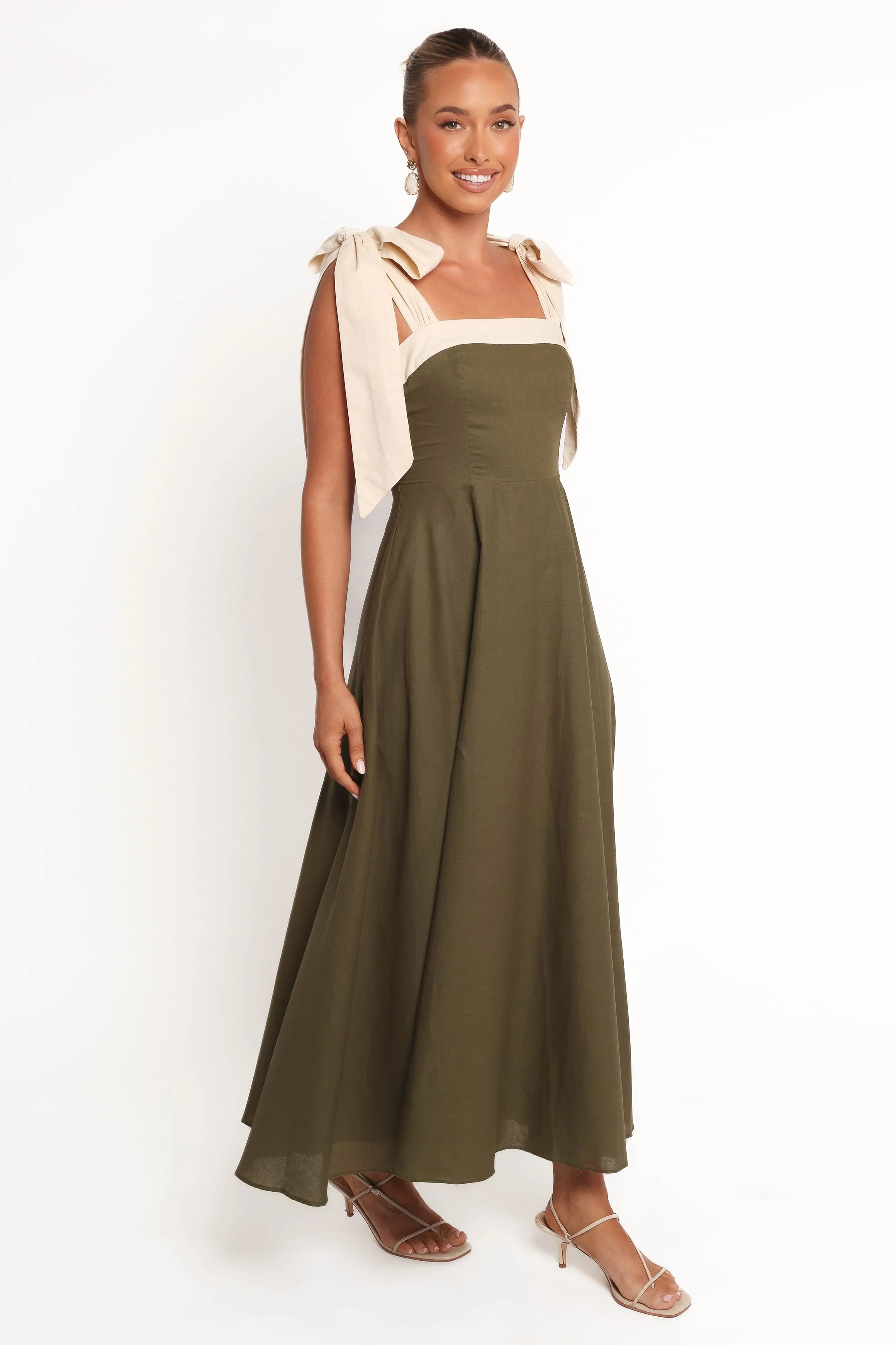 Olinda Midi Dress - Olive - Image 5