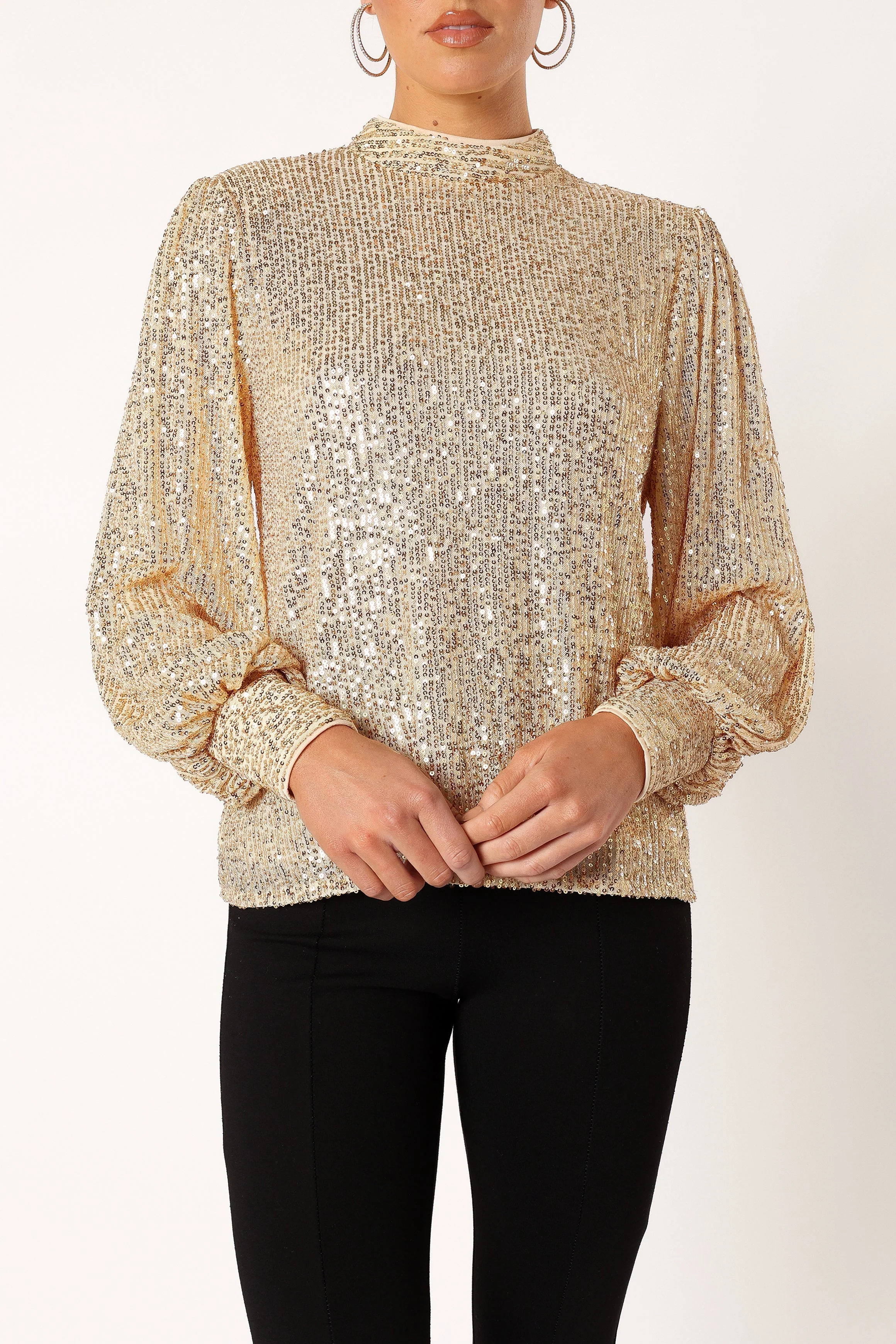 Oscar Sequin Top - Gold - Image 8