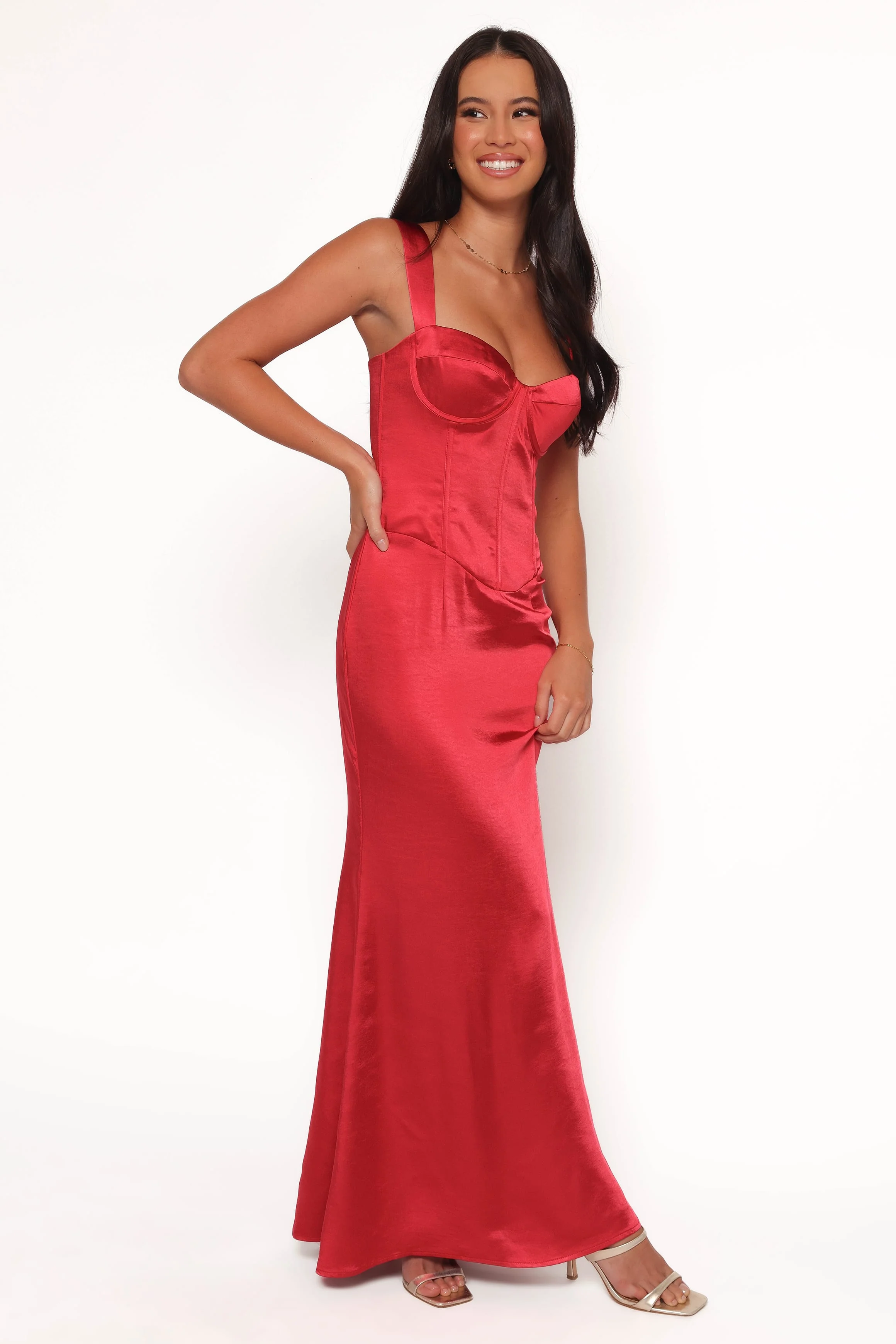 Oura Maxi Dress - Red - Image 6