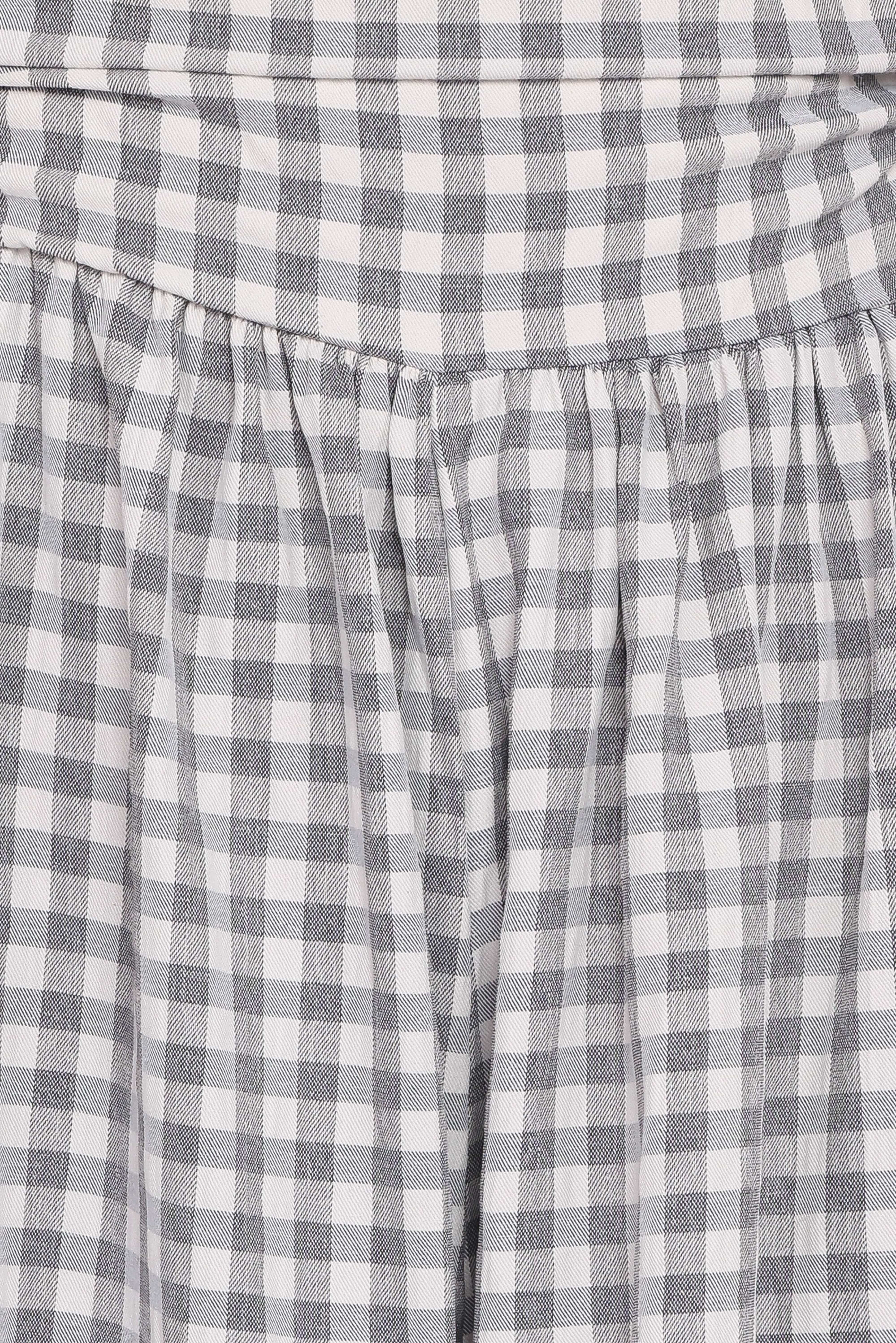 Paige Strapless Jumpsuit - Black White Gingham - Image 6