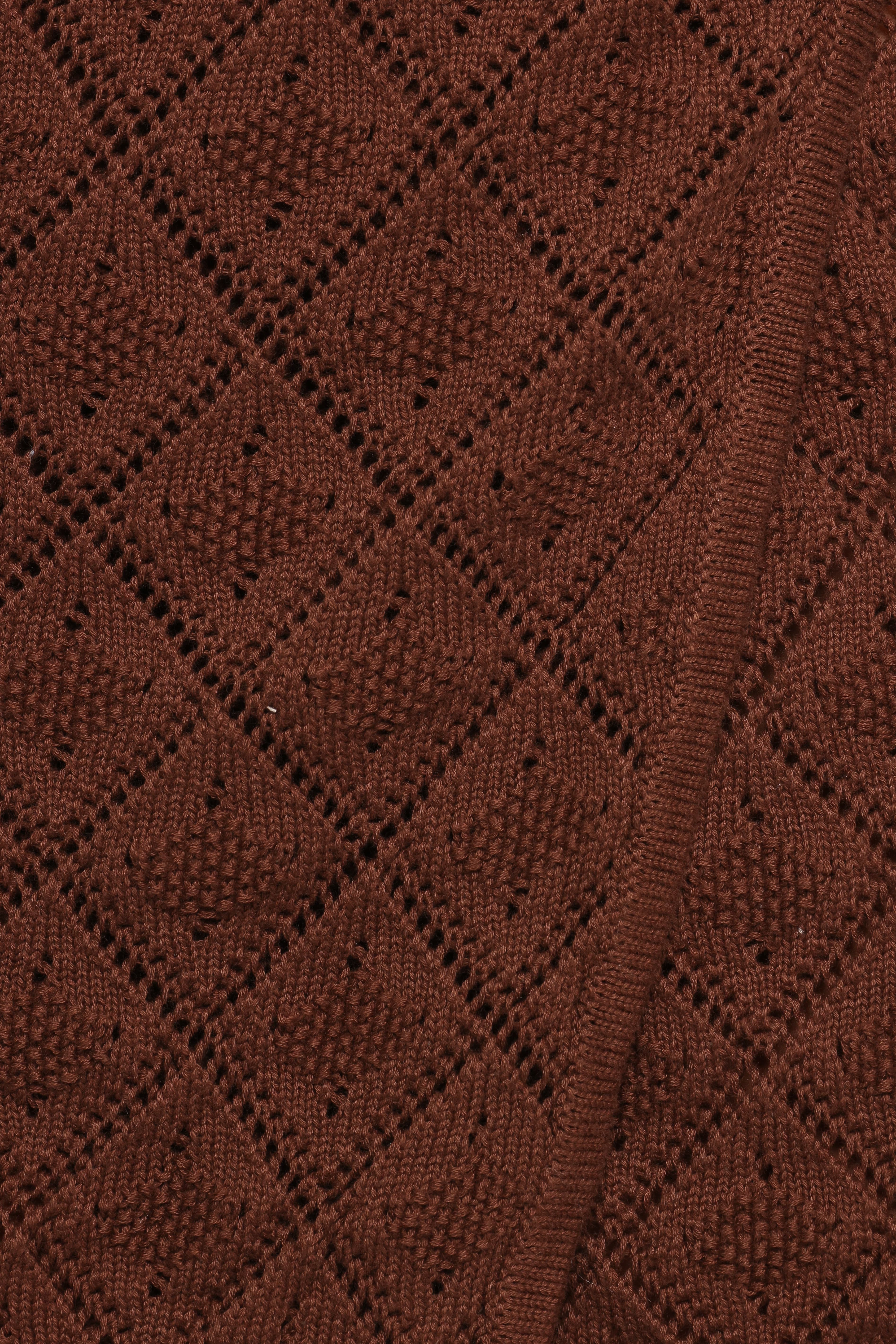 Palma Knit Mini Skirt - Chocolate - Image 10