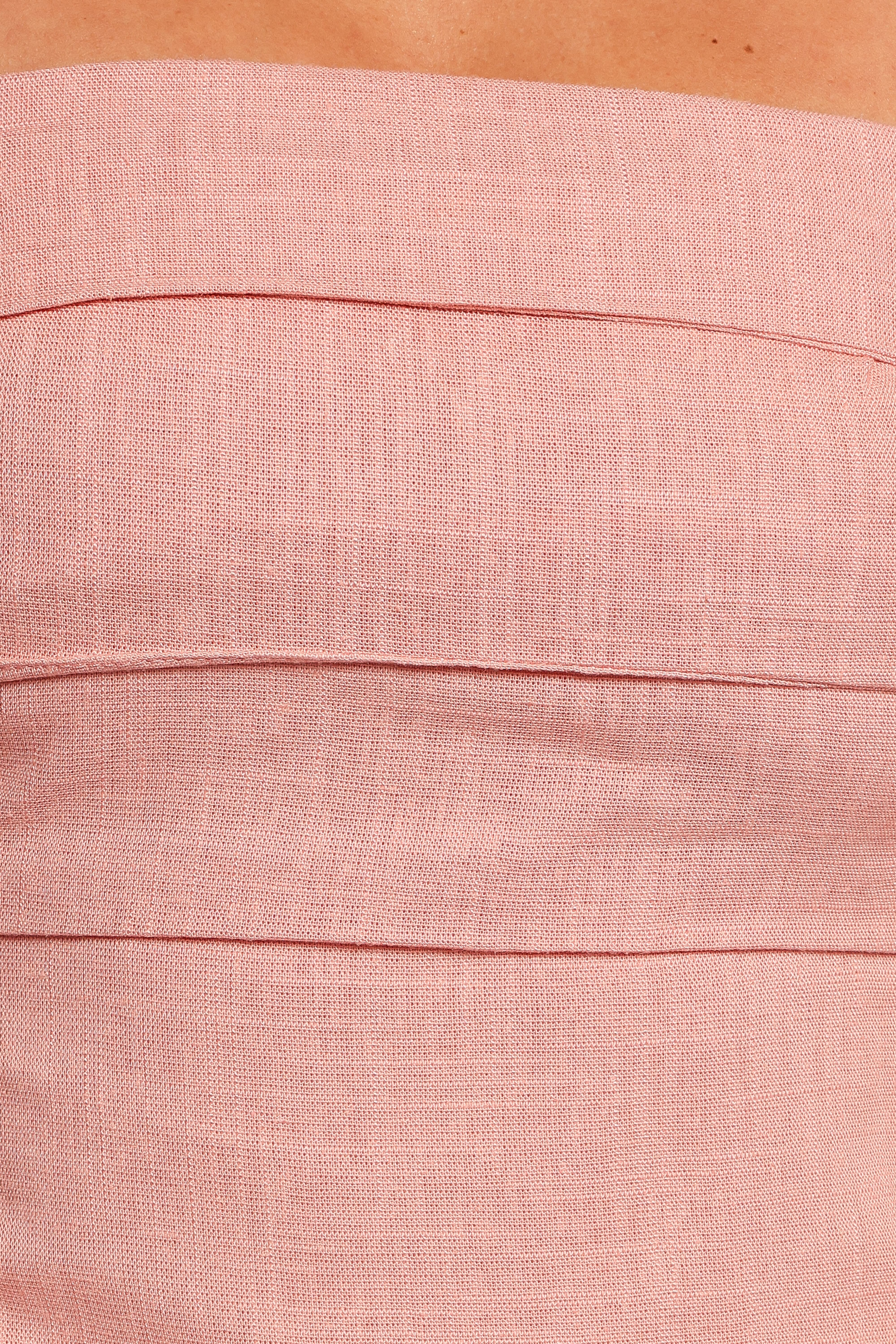 Patterson Tie Shoulder Midi Dress - Blush - Image 7