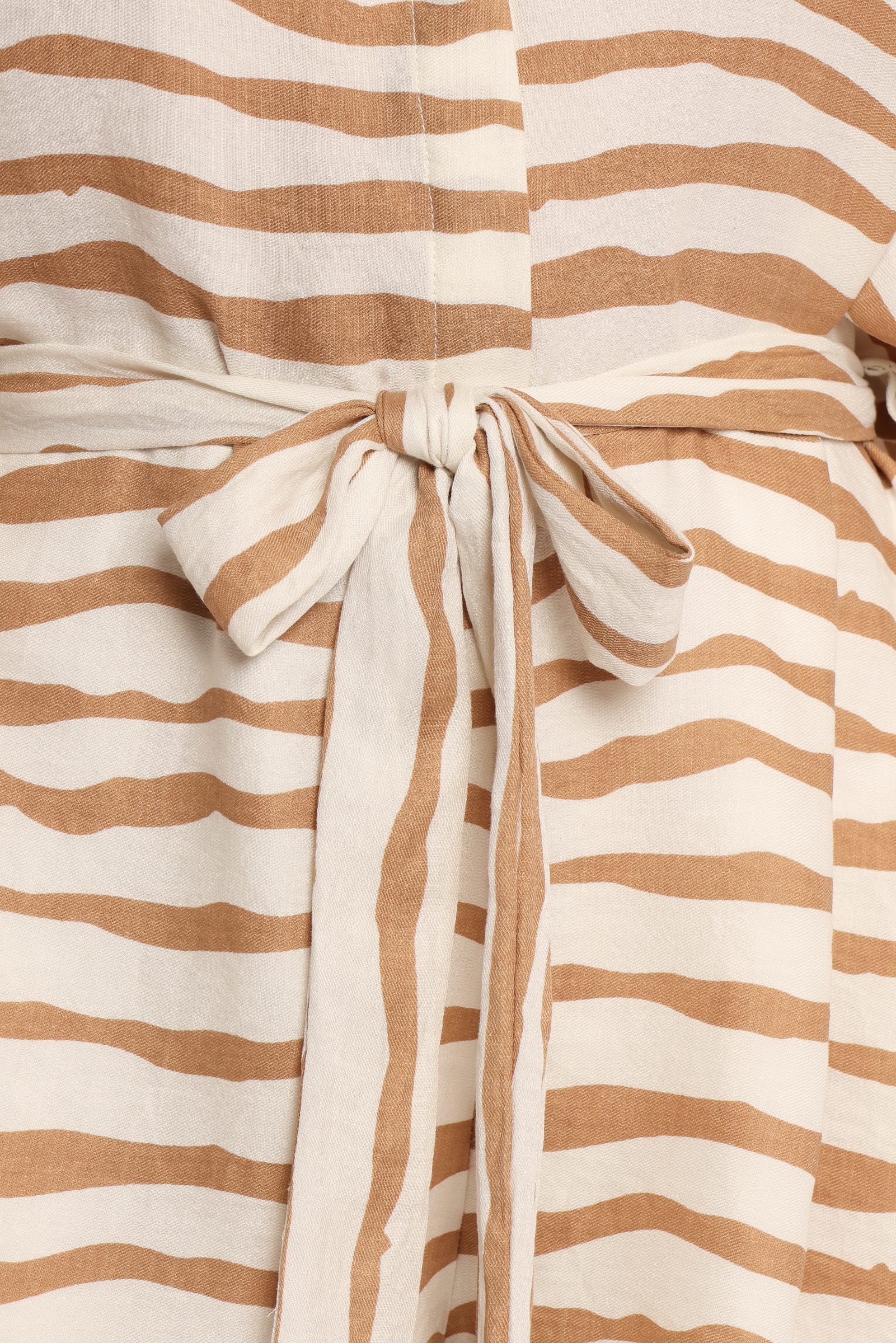 Peppiatt Batwing Playsuit - Tan Stripe - Image 9