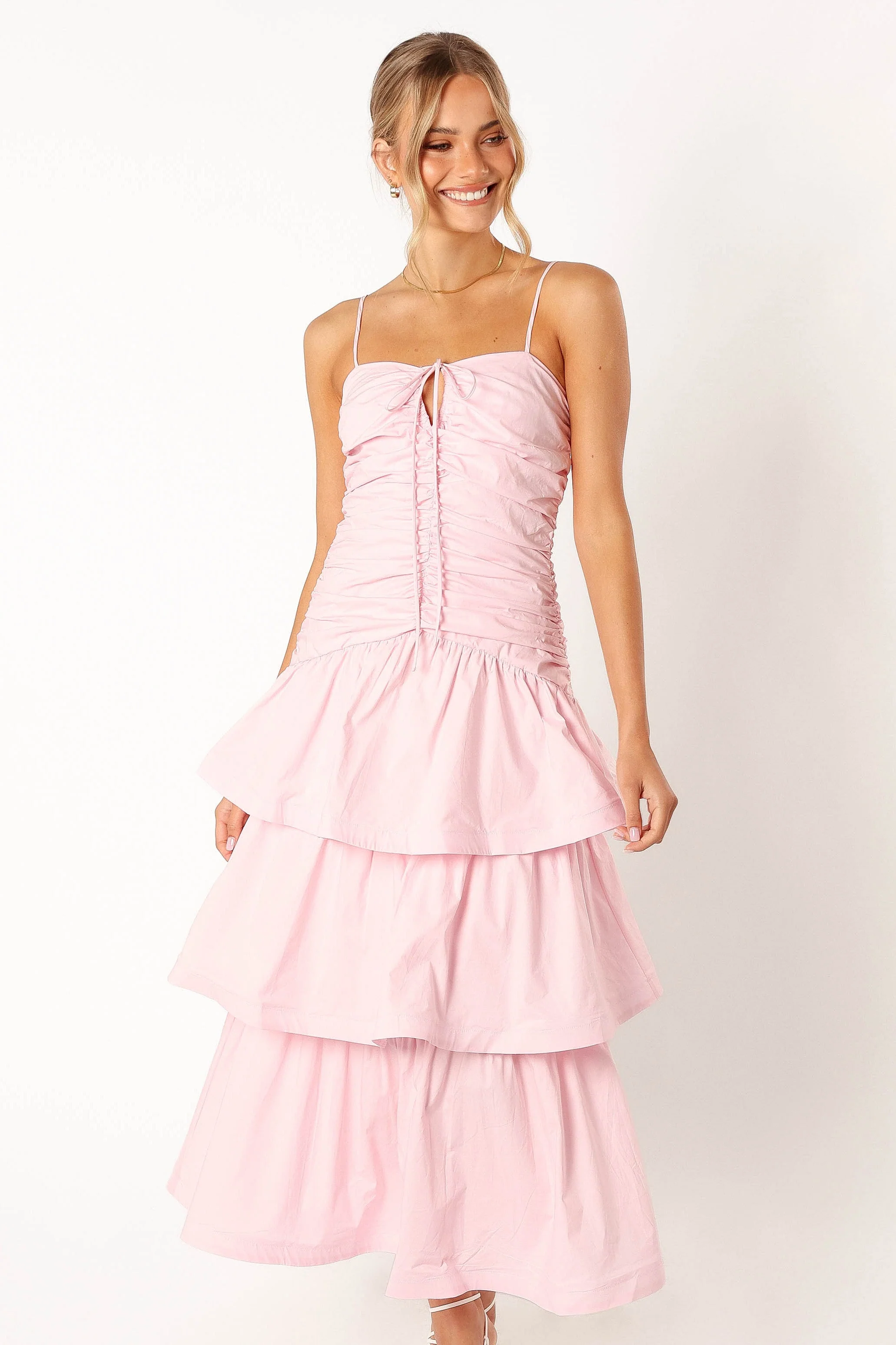 Perry Tiered Dress - Pink - Image 6