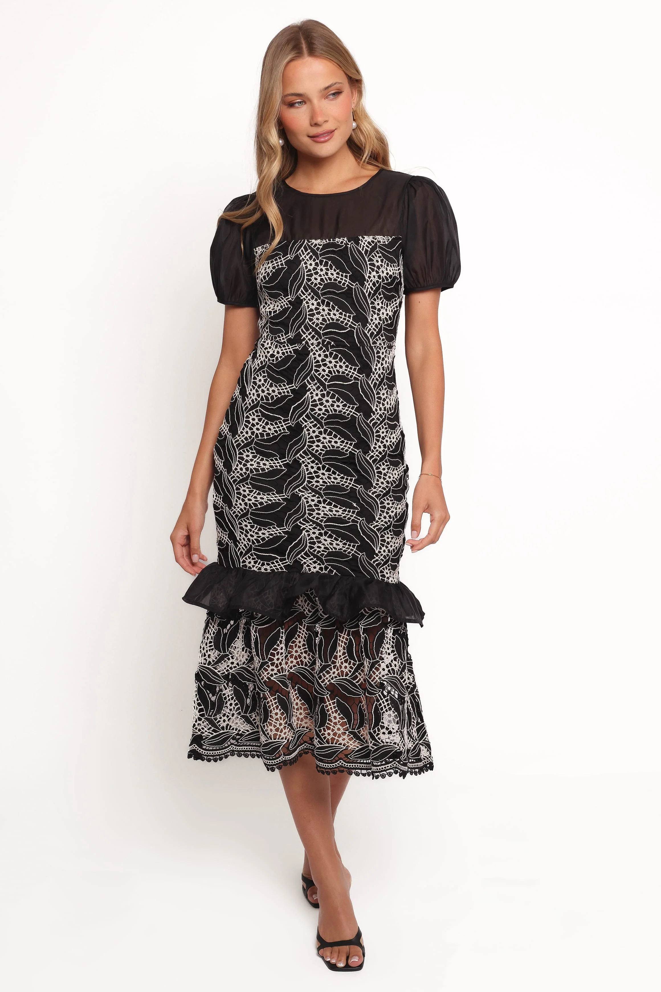 Peyton Midi Dress - Black - Image 7