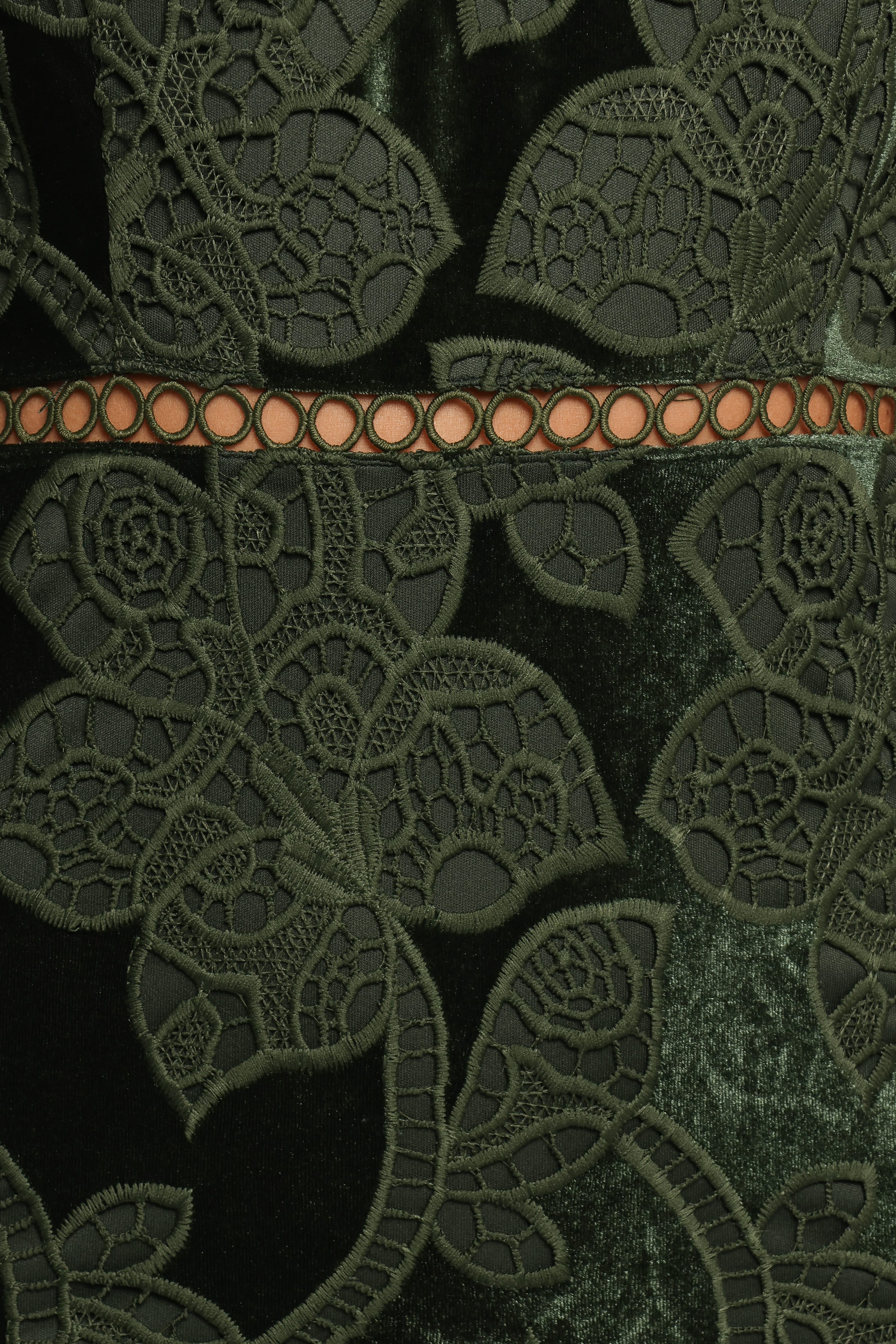 Pierre Long Sleeve Maxi Dress - Deep Velvet Green - Image 7