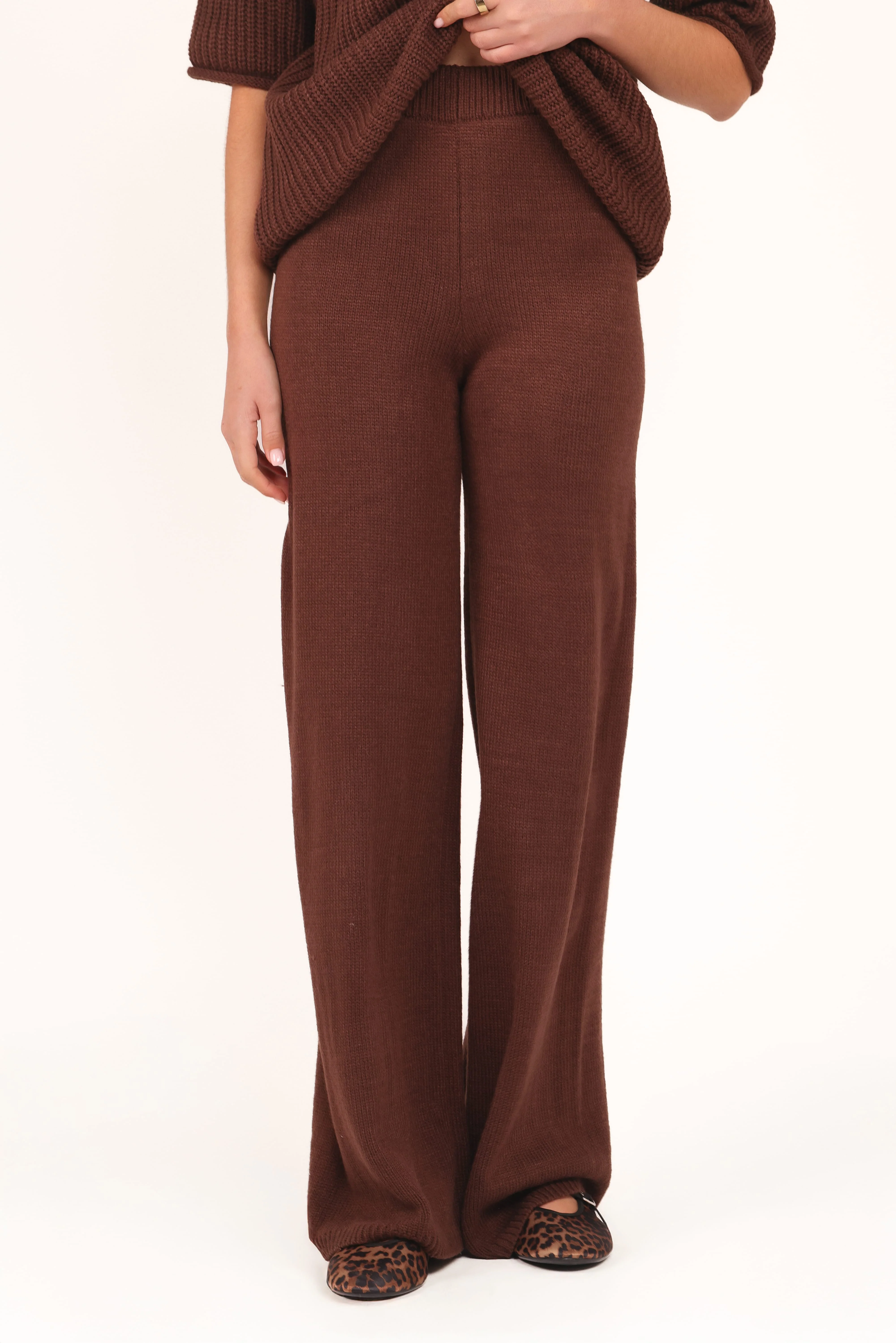 Remii Knit Pant Set - Chocolate - Image 4