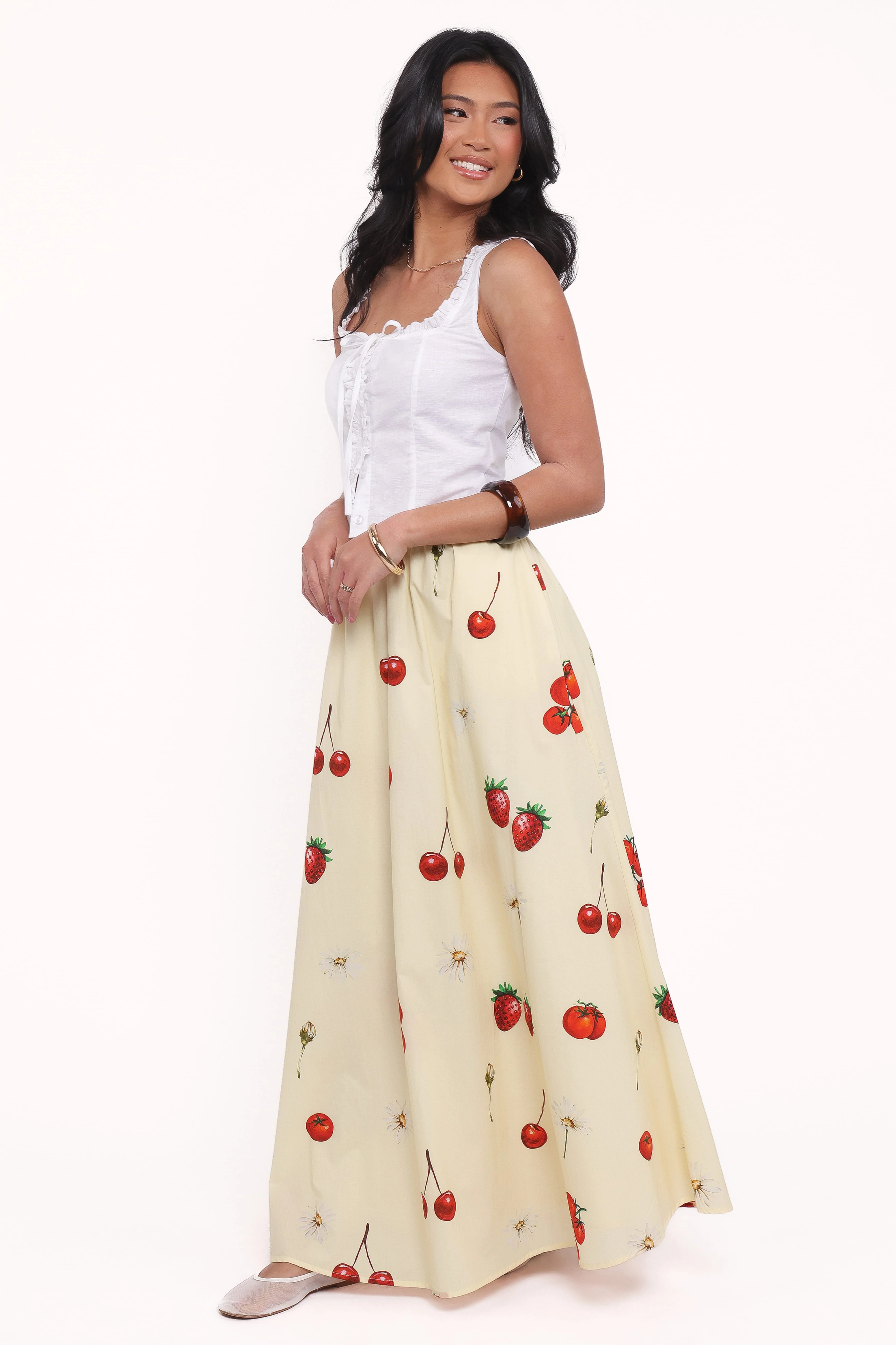 Remira Midi Skirt - Yellow Cherry - Image 3