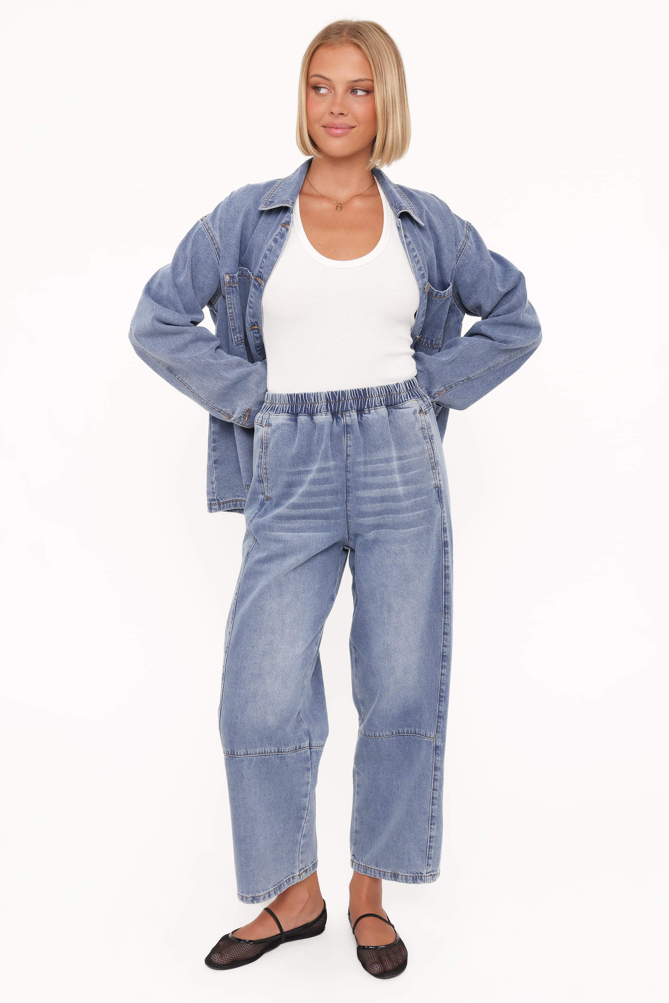 Remy Denim Utility Jacket - Medium Wash - Image 7