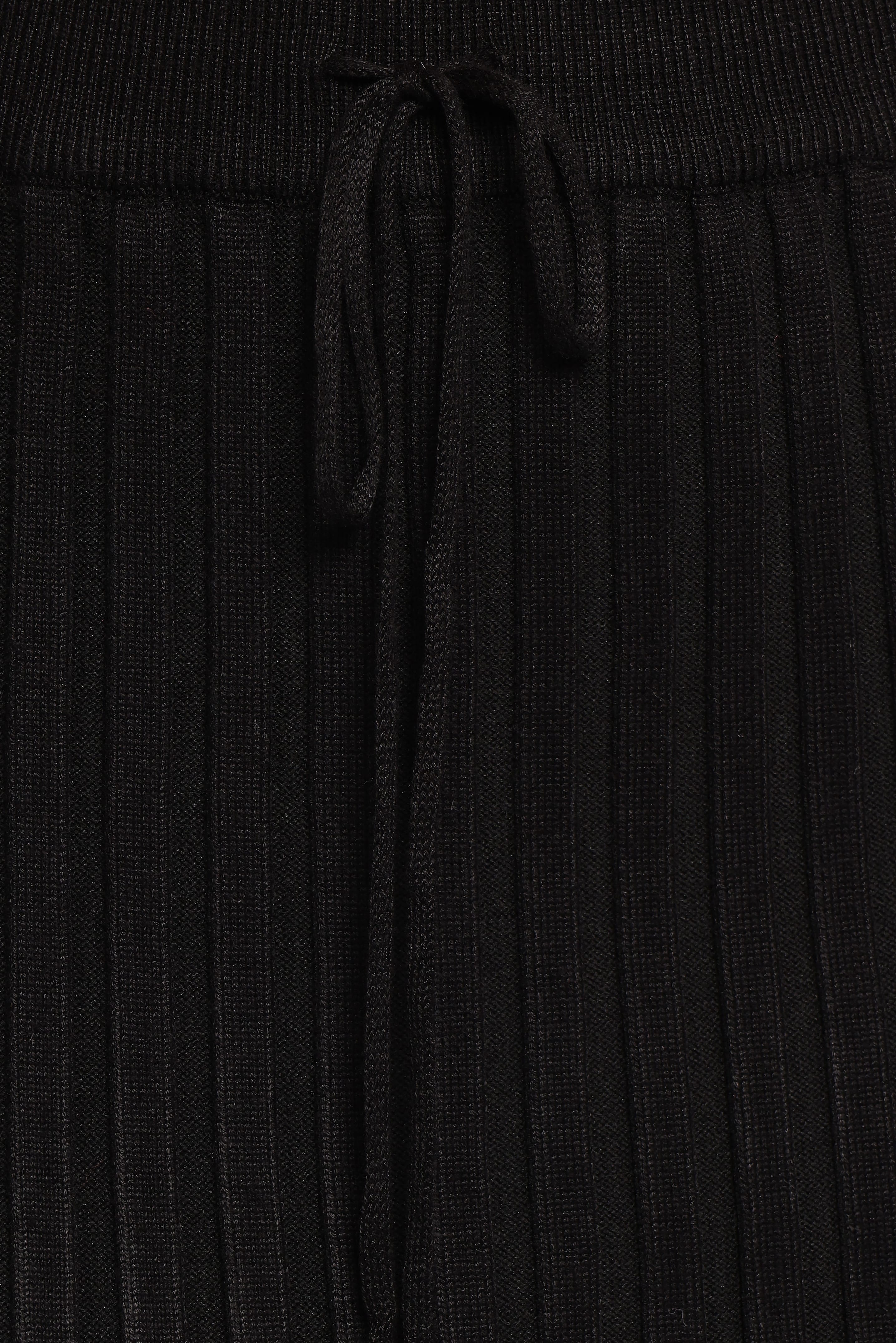 Richelle Ribbed Knit Skirt Set - Black - Image 7