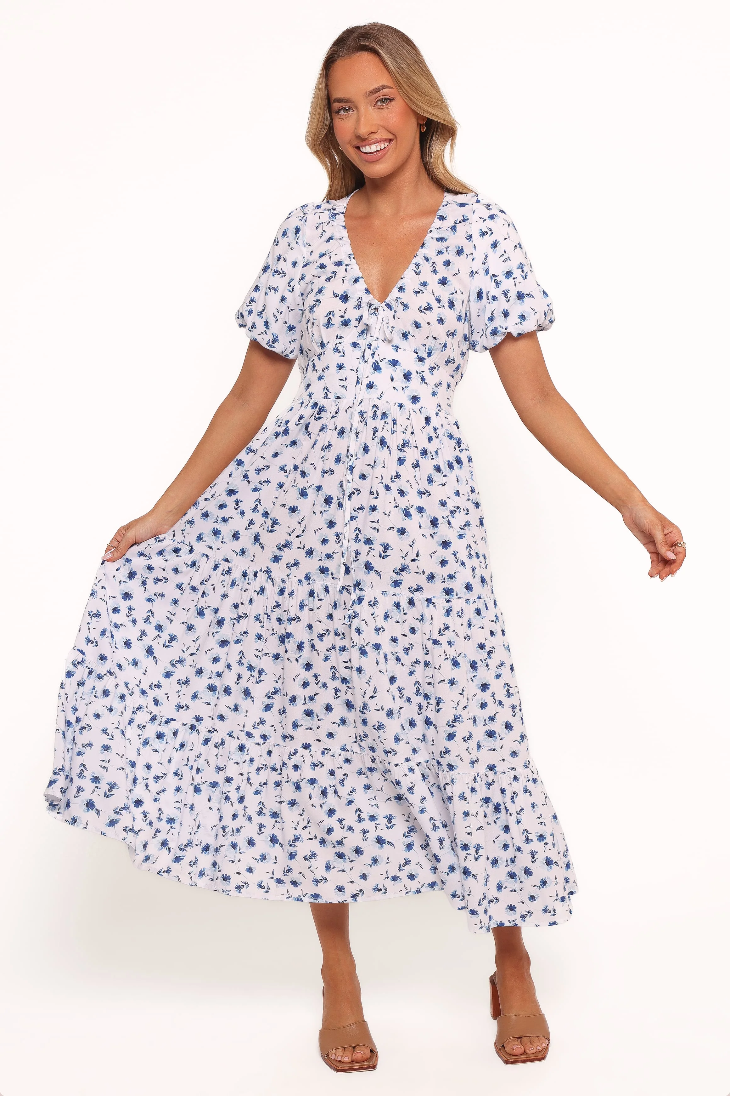 Roberts Maxi Dress - Blue Ditsy Floral - Image 6