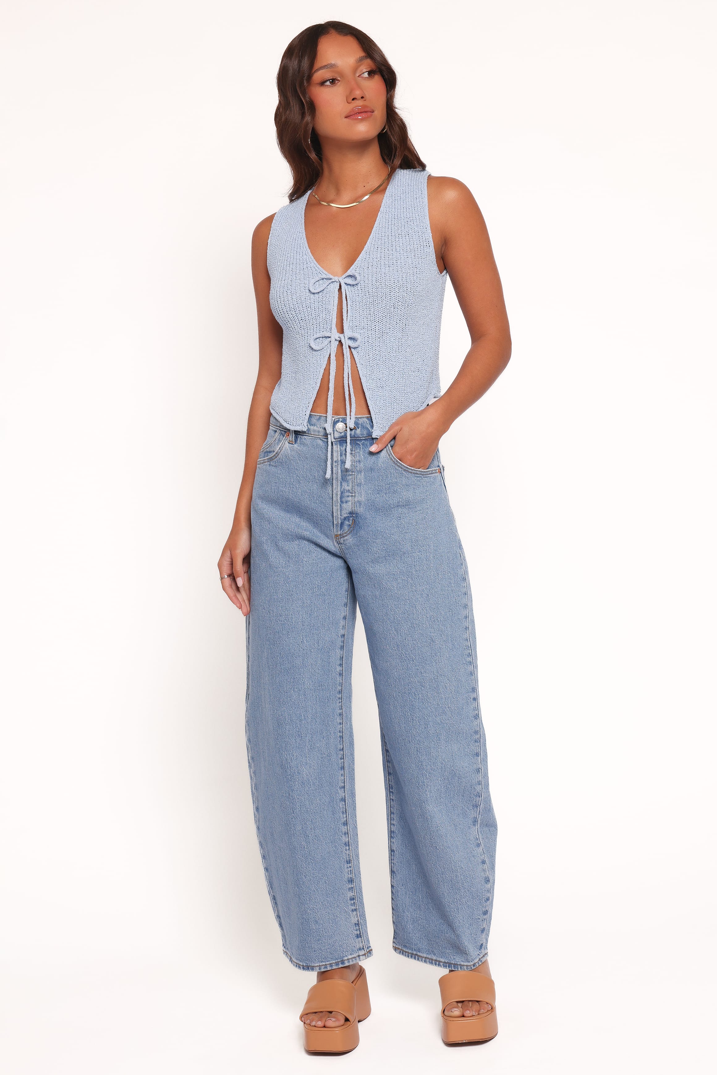 Rollas Gigi Barrel Jeans - Country Blue