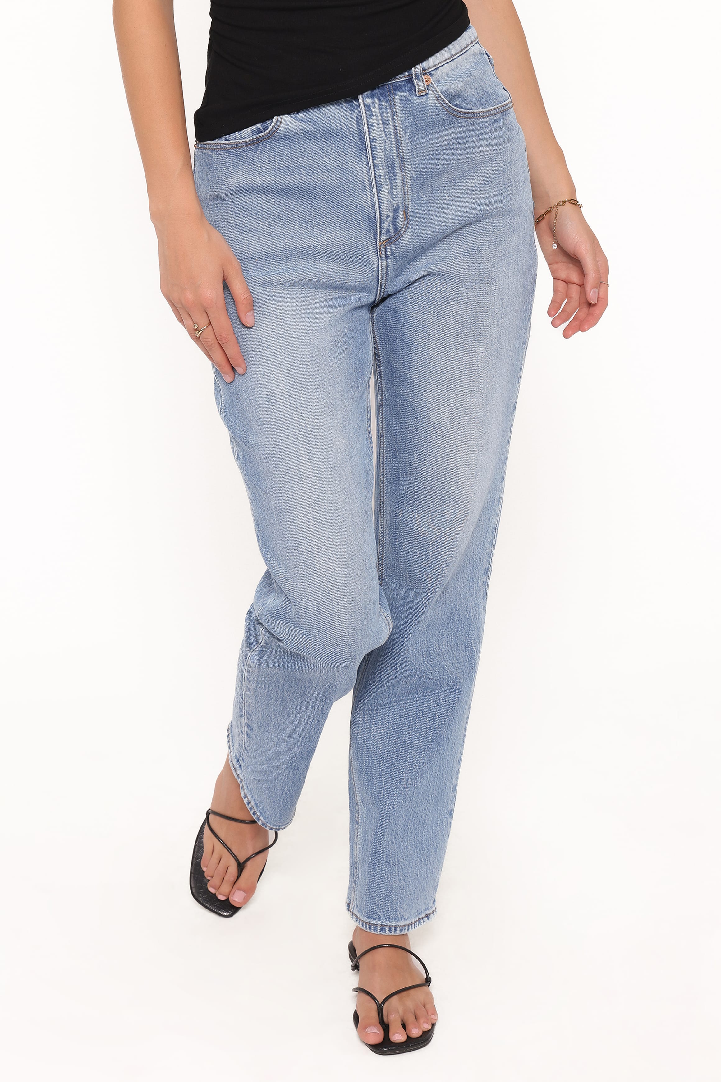 Rollas Loulou Straight Leg Jeans - Lennon Blue - Image 2