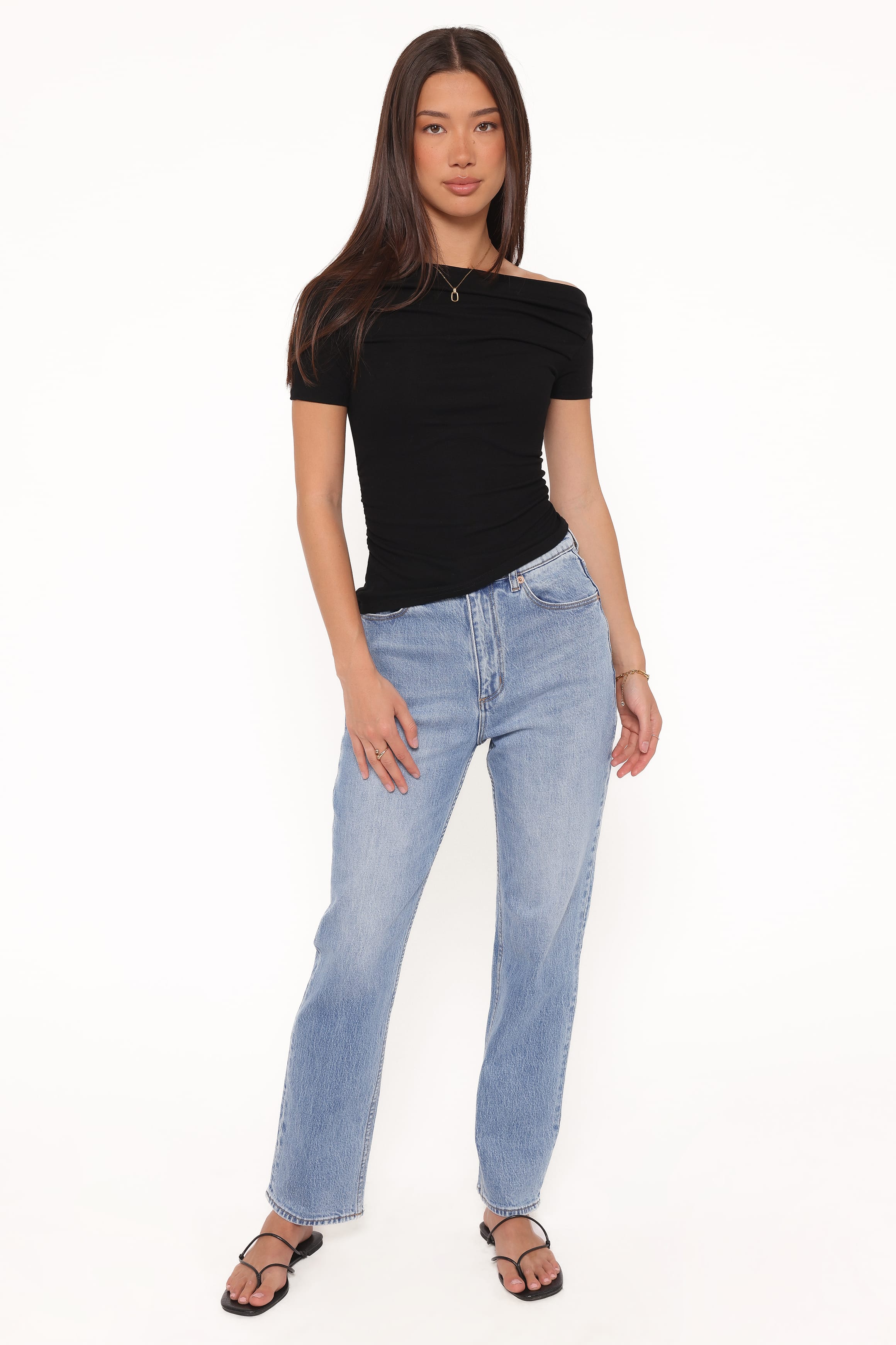 Rollas Loulou Straight Leg Jeans - Lennon Blue - Image 5