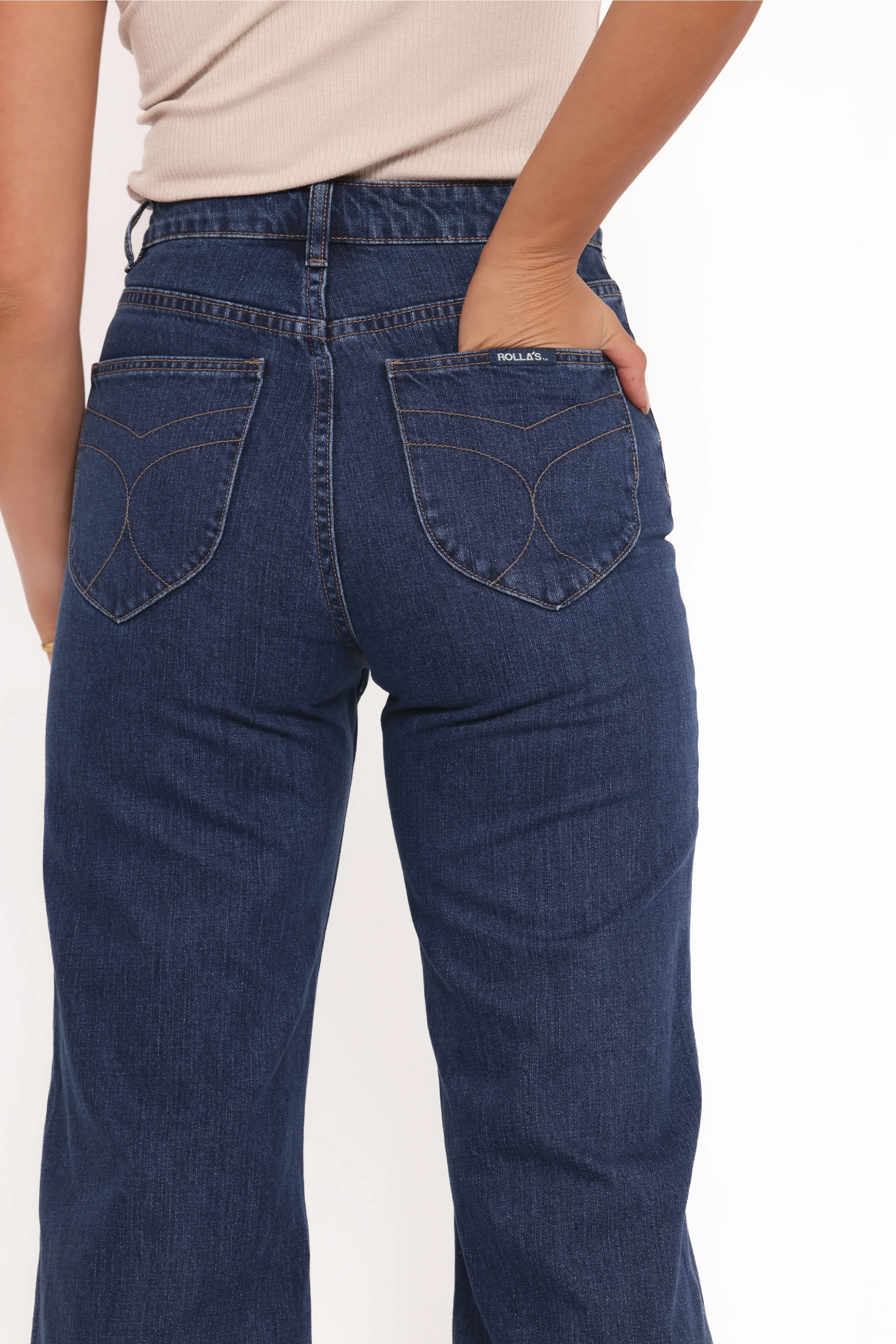 Rollas Sailor Scoop Jeans - Pacific Blue - Image 5