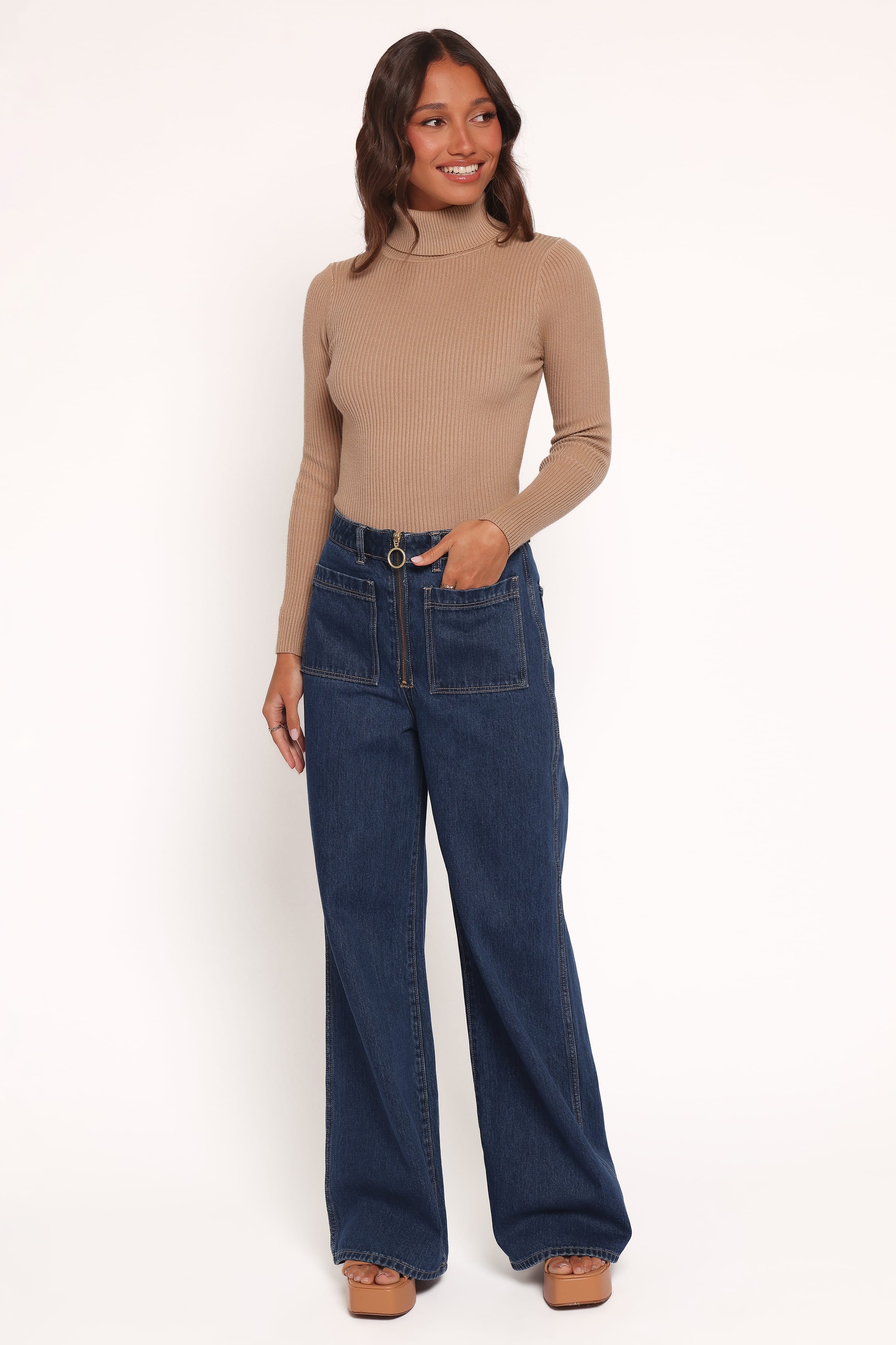 Rollas Studio Flare Jeans - Deep Blue - Image 5