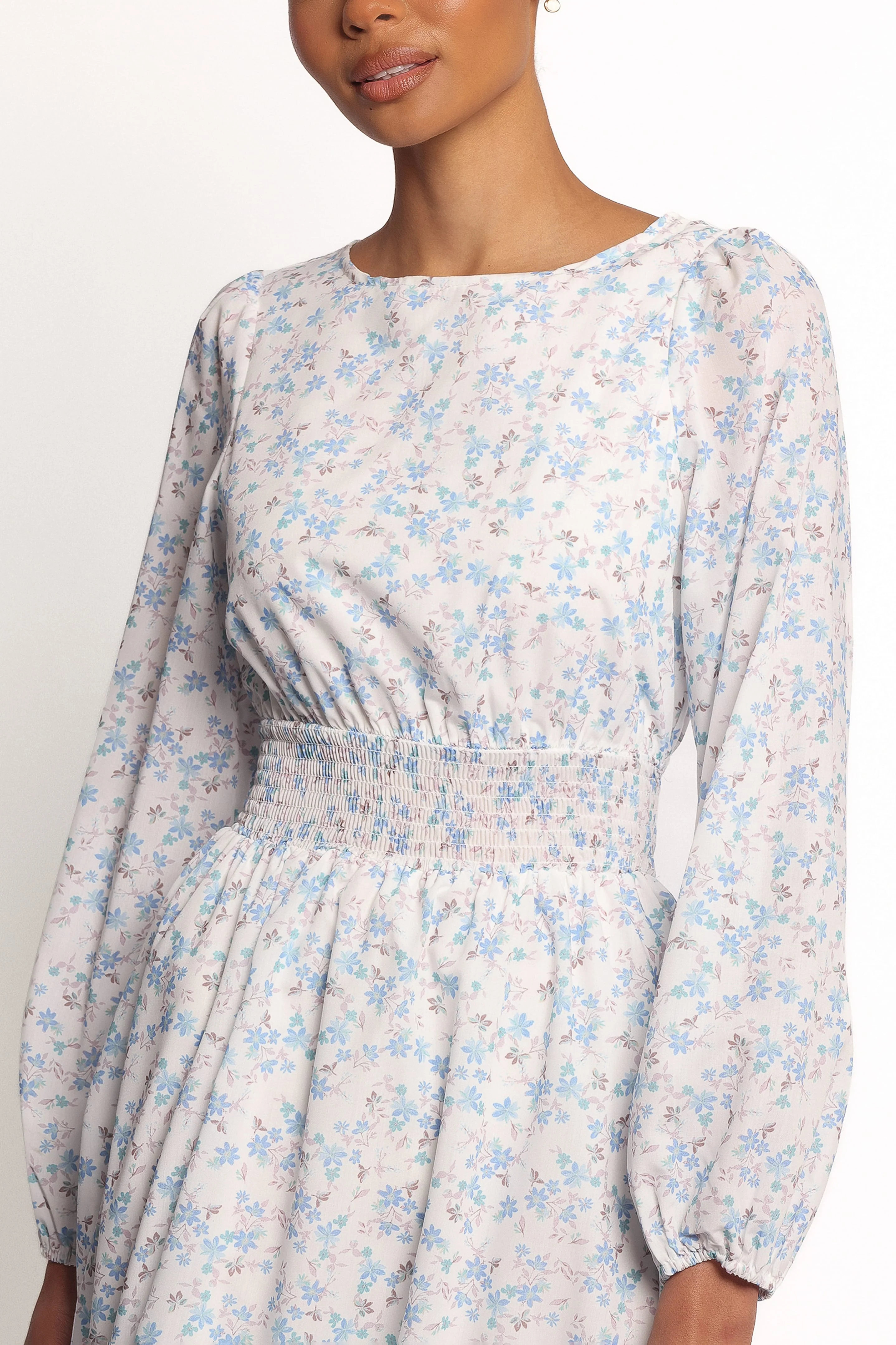 Roman Long Sleeve Maxi Dress - Blue Floral - Image 6