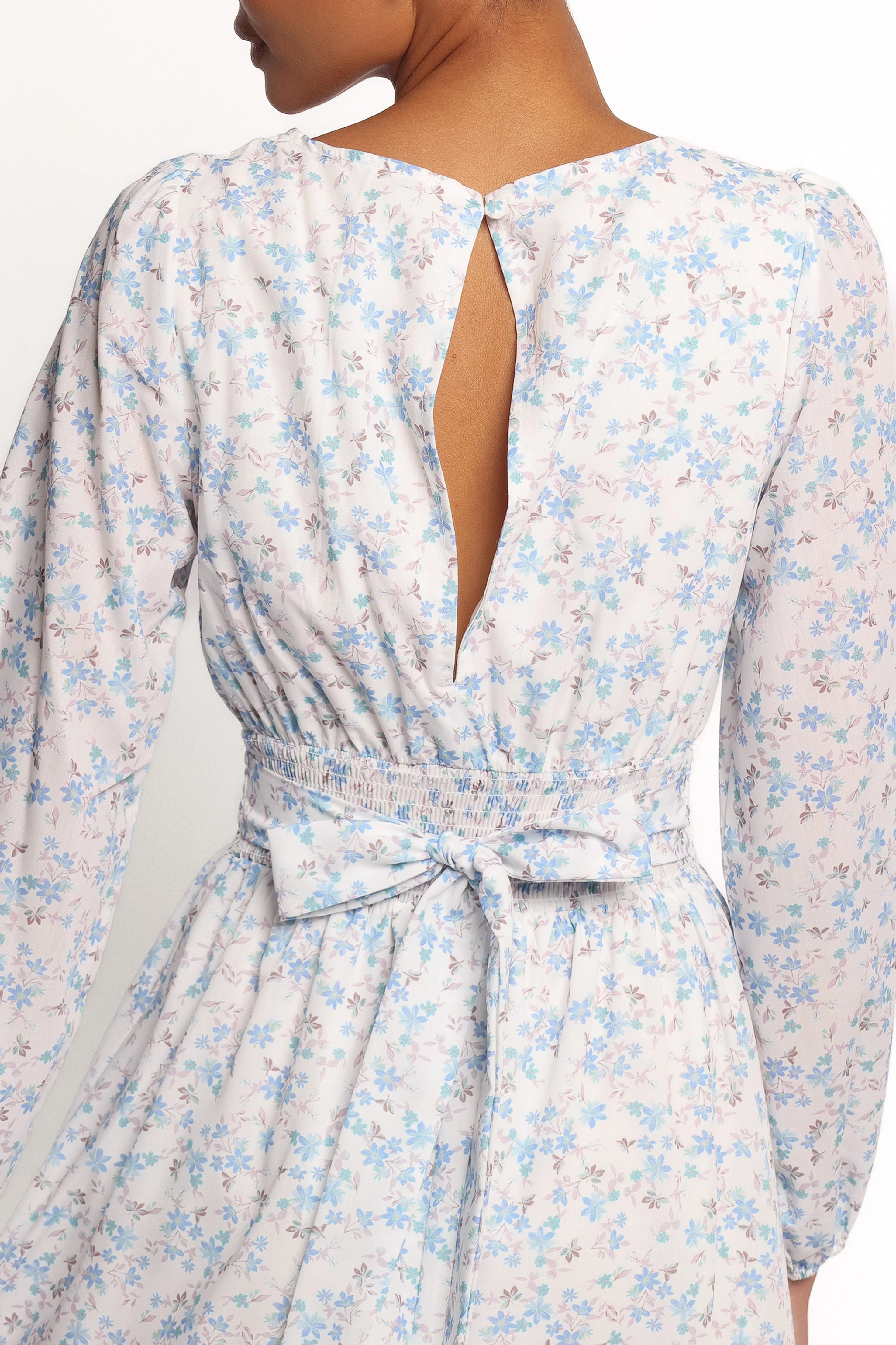 Roman Long Sleeve Maxi Dress - Blue Floral - Image 7