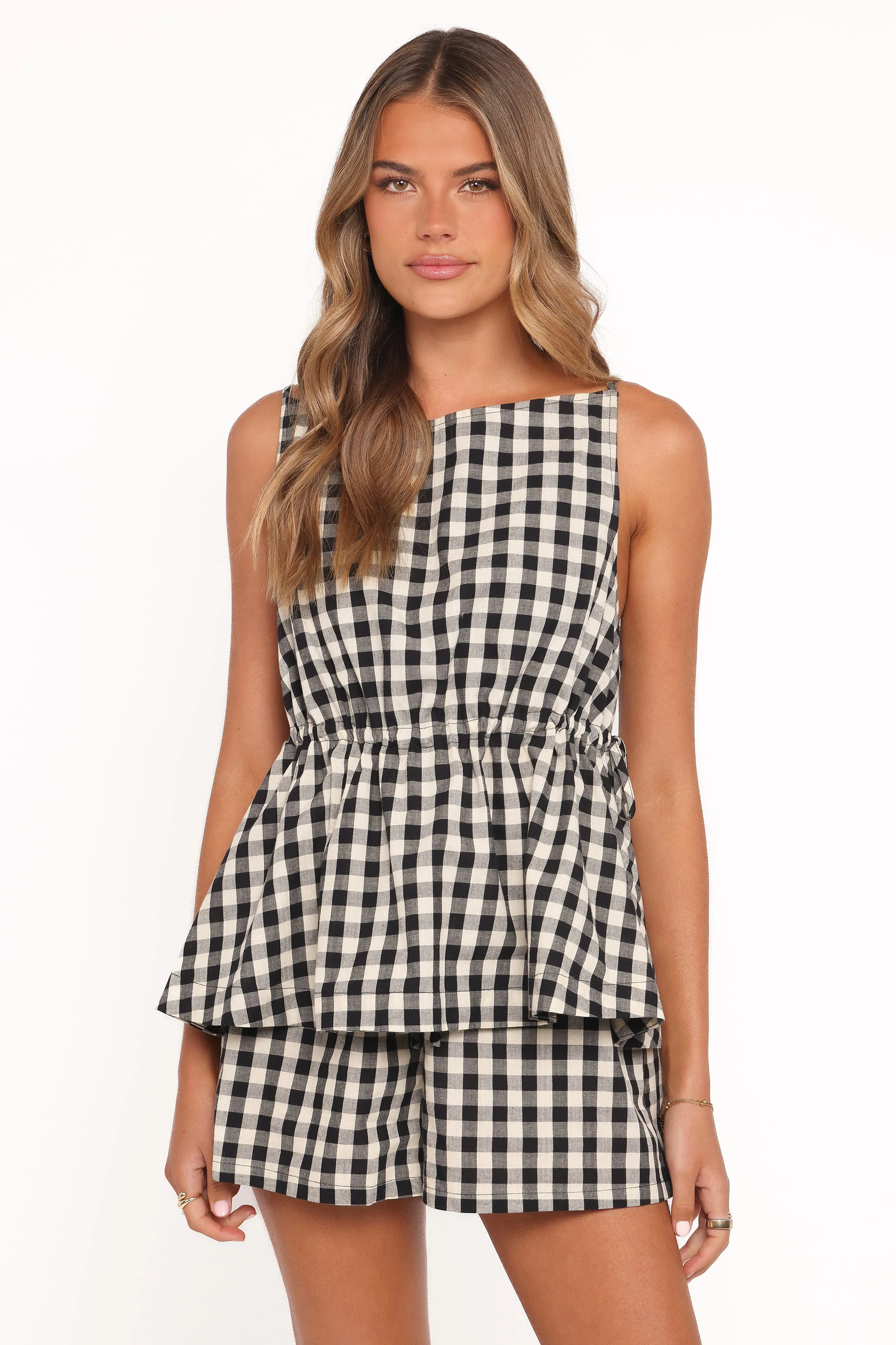 Rory Top - Black Gingham - Image 2