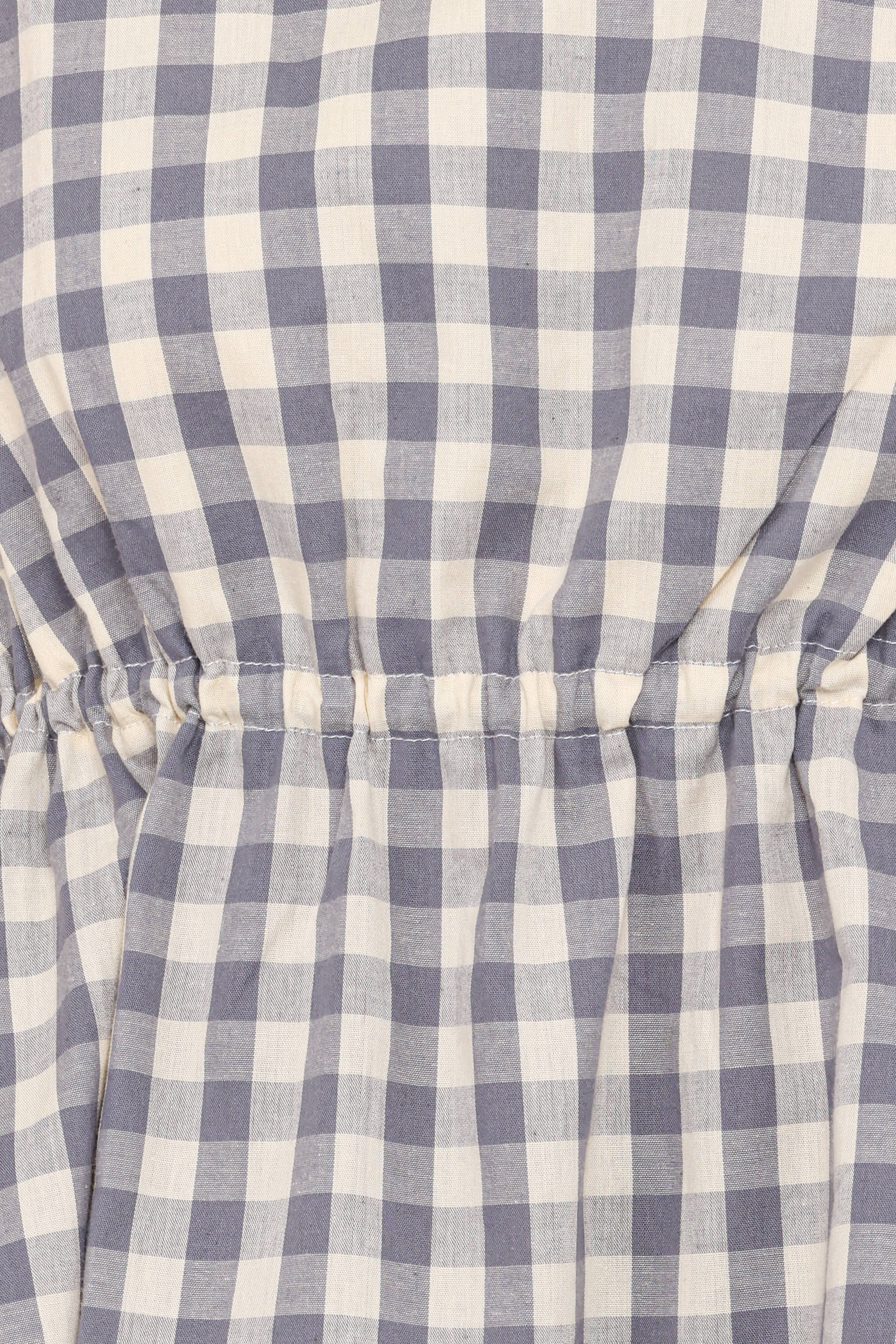 Rory Top - Slate Blue Gingham - Image 7