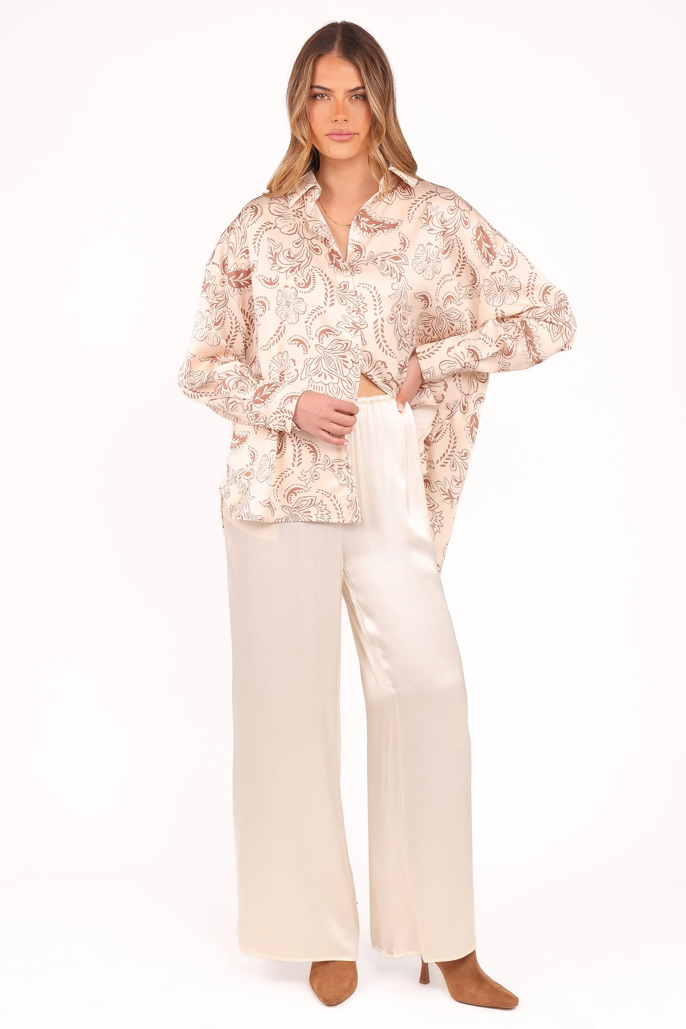 Rosalie Shirt - Brown Paisley - Image 6