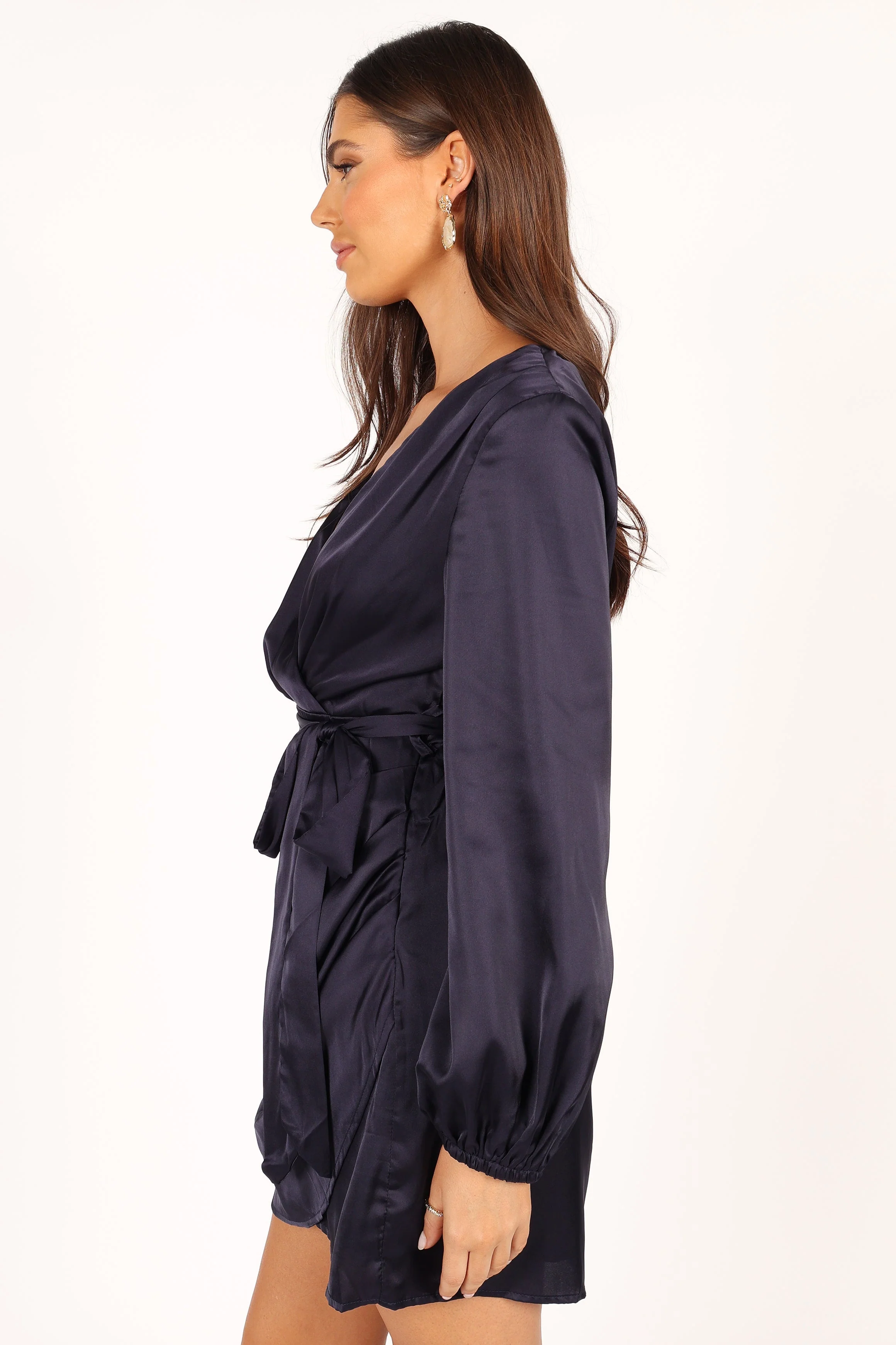Rox Long Sleeve Mini Dress - Navy - Image 5