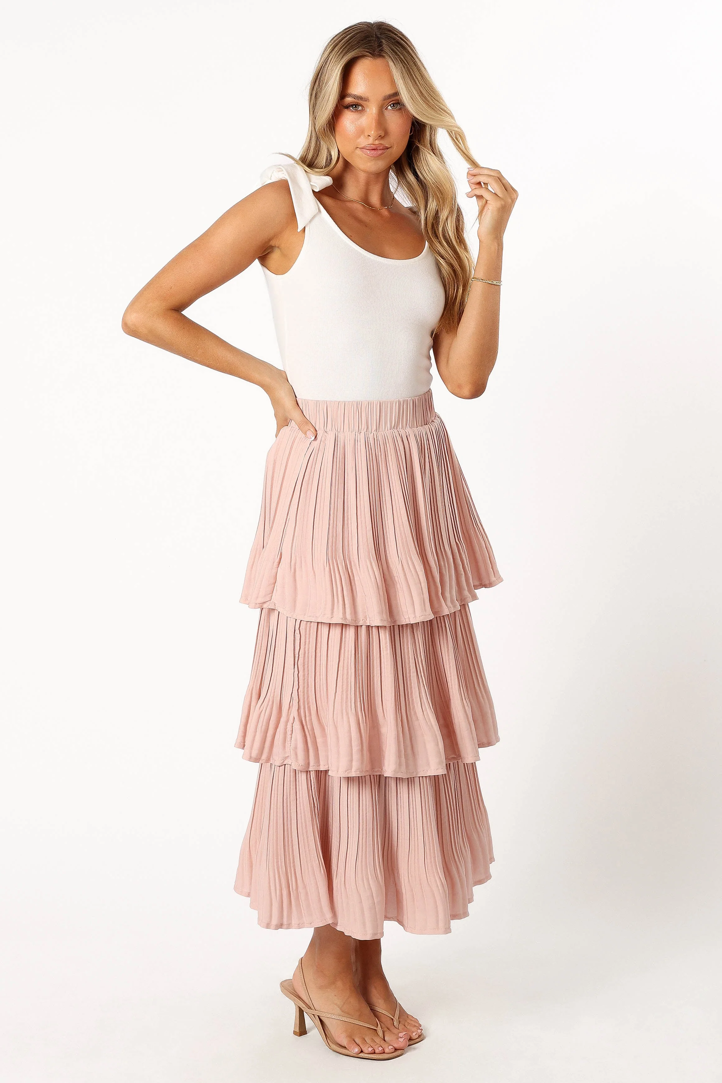 Rylan Maxi Skirt - Champagne Pink - Image 5