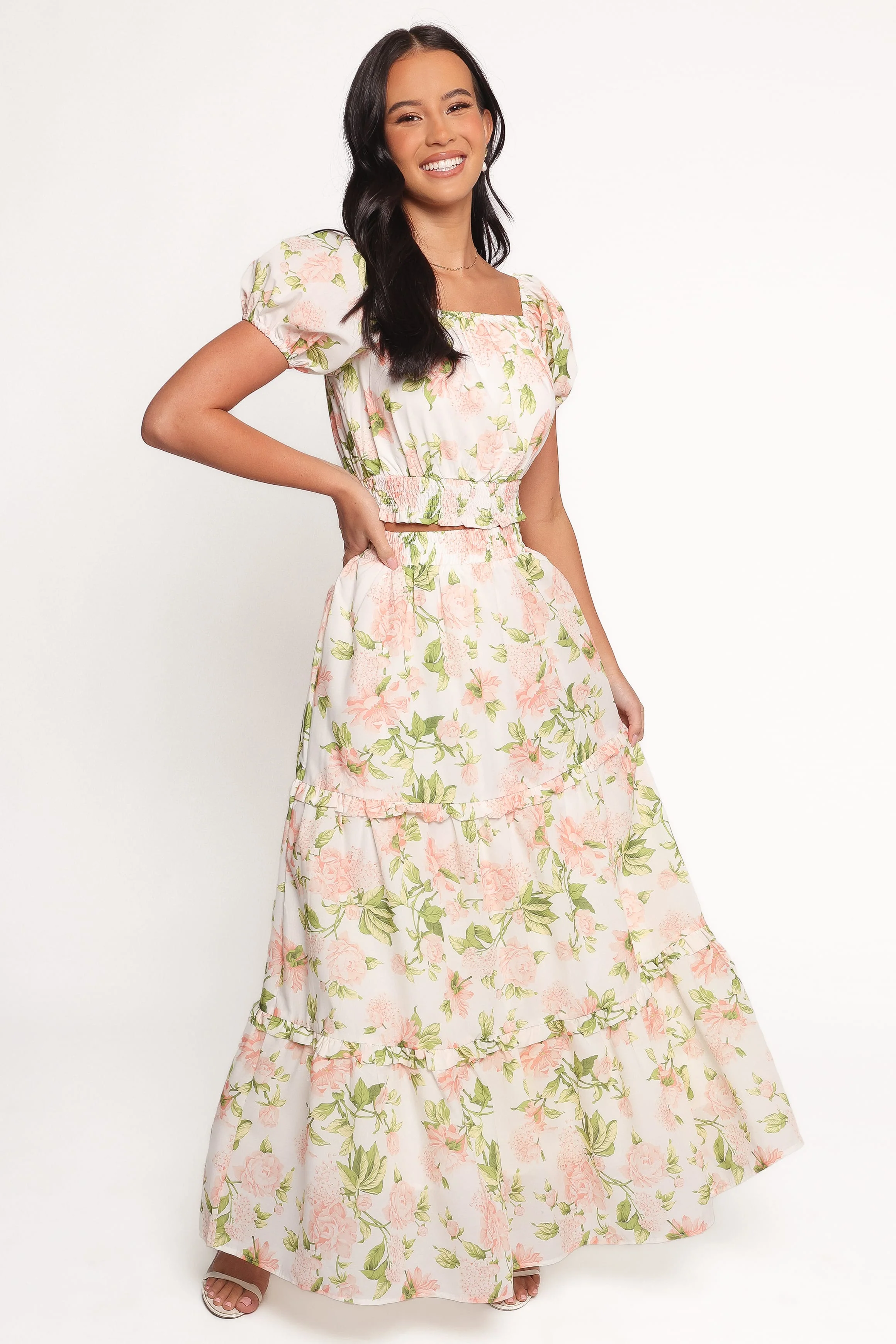 Sabrie Off Shoulder Skirt Set - Floral - Image 2