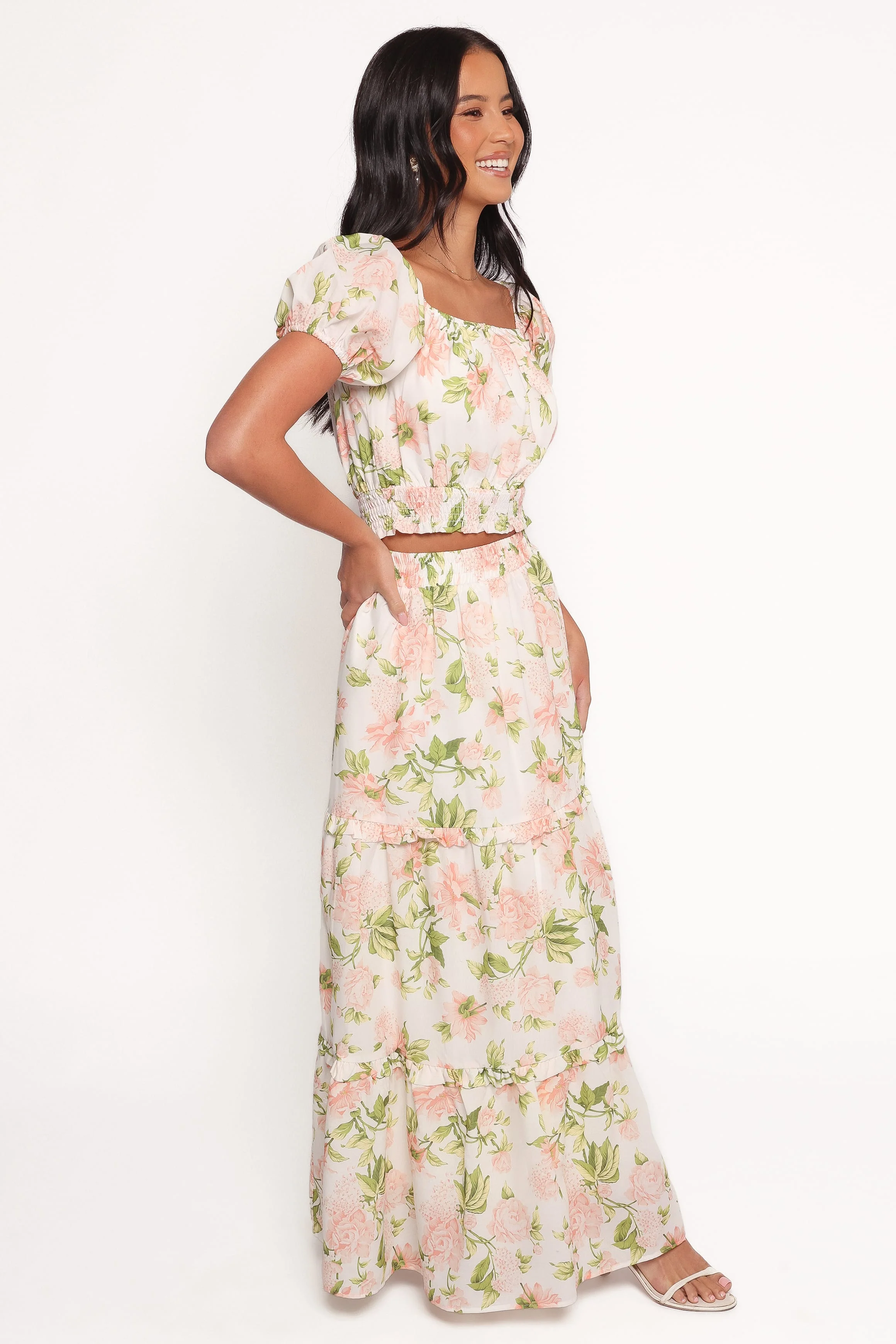 Sabrie Off Shoulder Skirt Set - Floral - Image 5