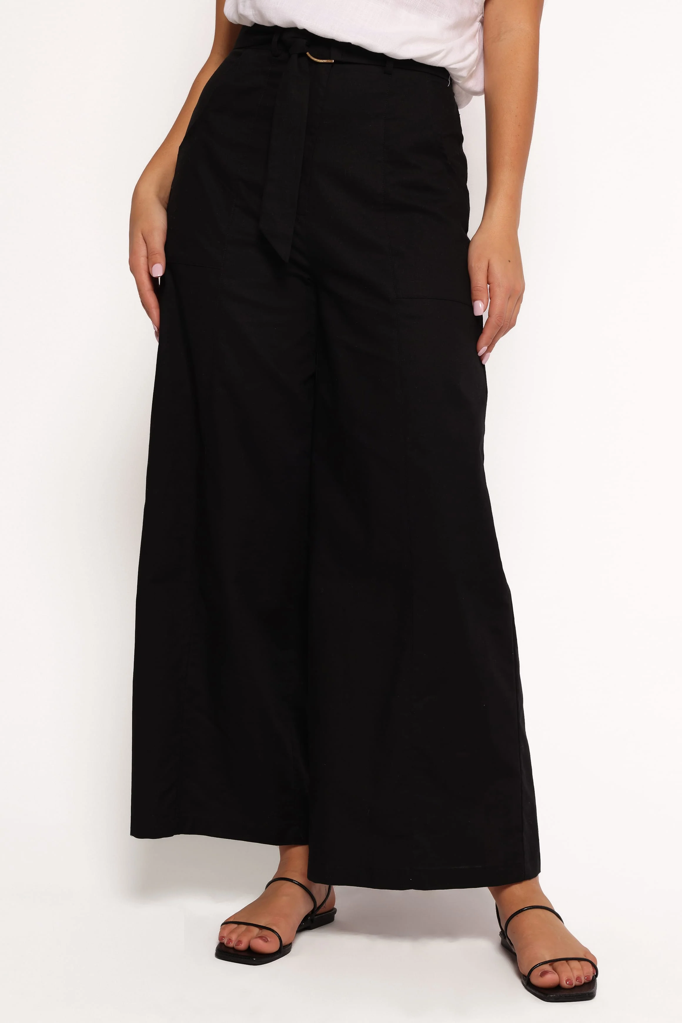 Sadie Wide Leg Pant - Black - Image 3