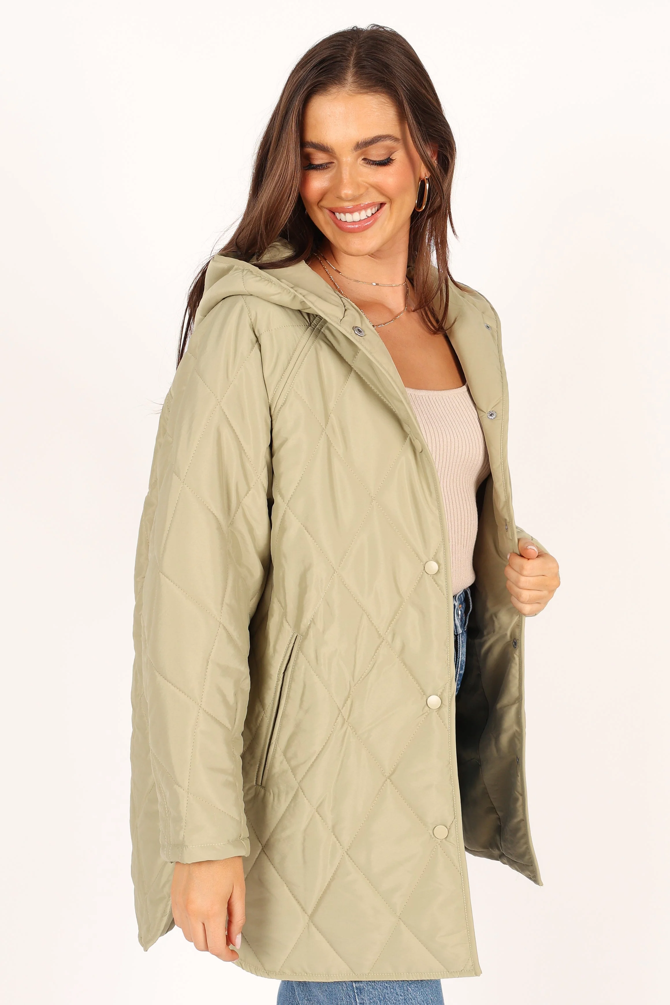 Sally Quilted Jacket - Green - Image 7