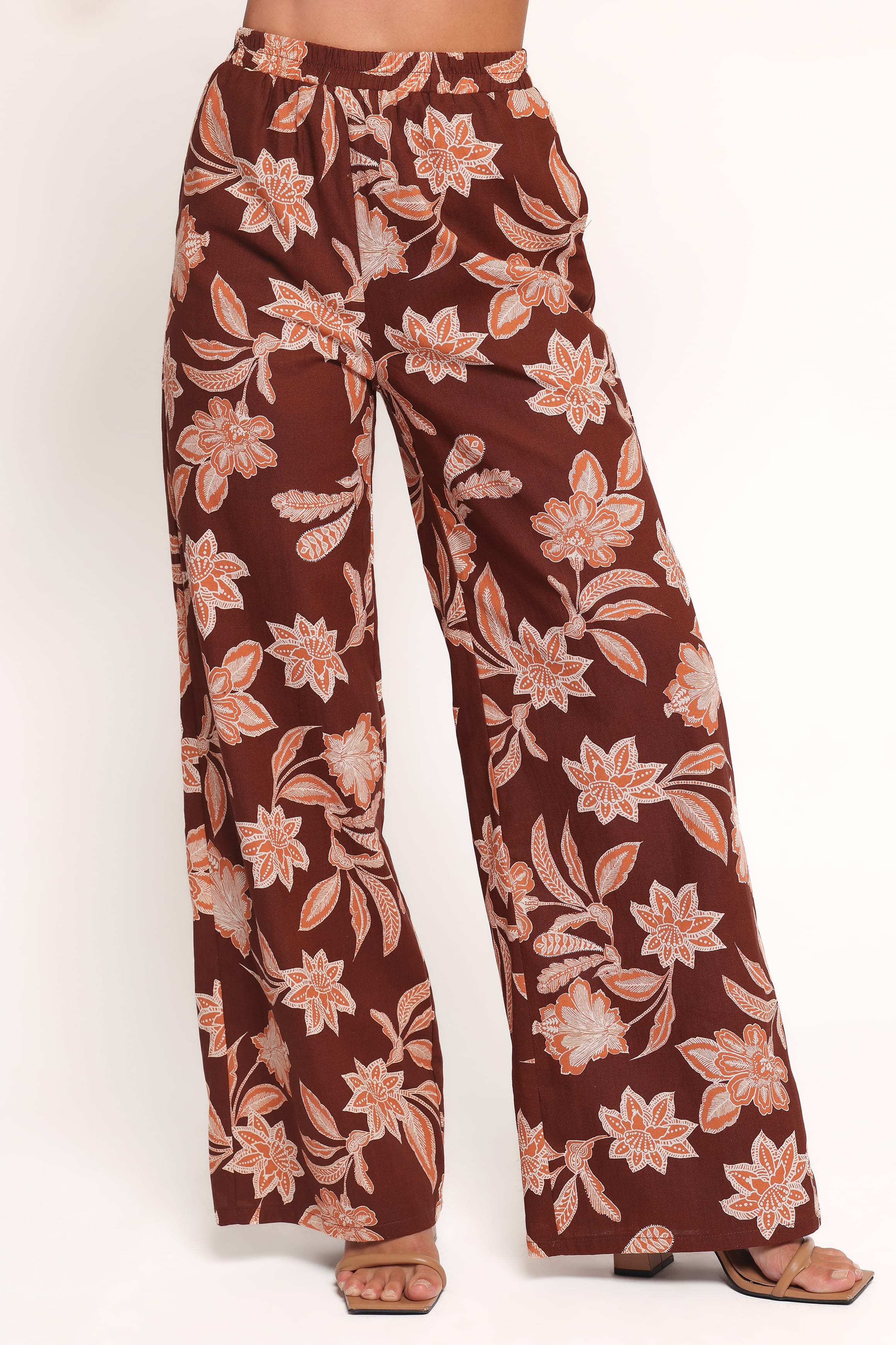 Samira Wide Leg Pant - Orange Floral - Image 2