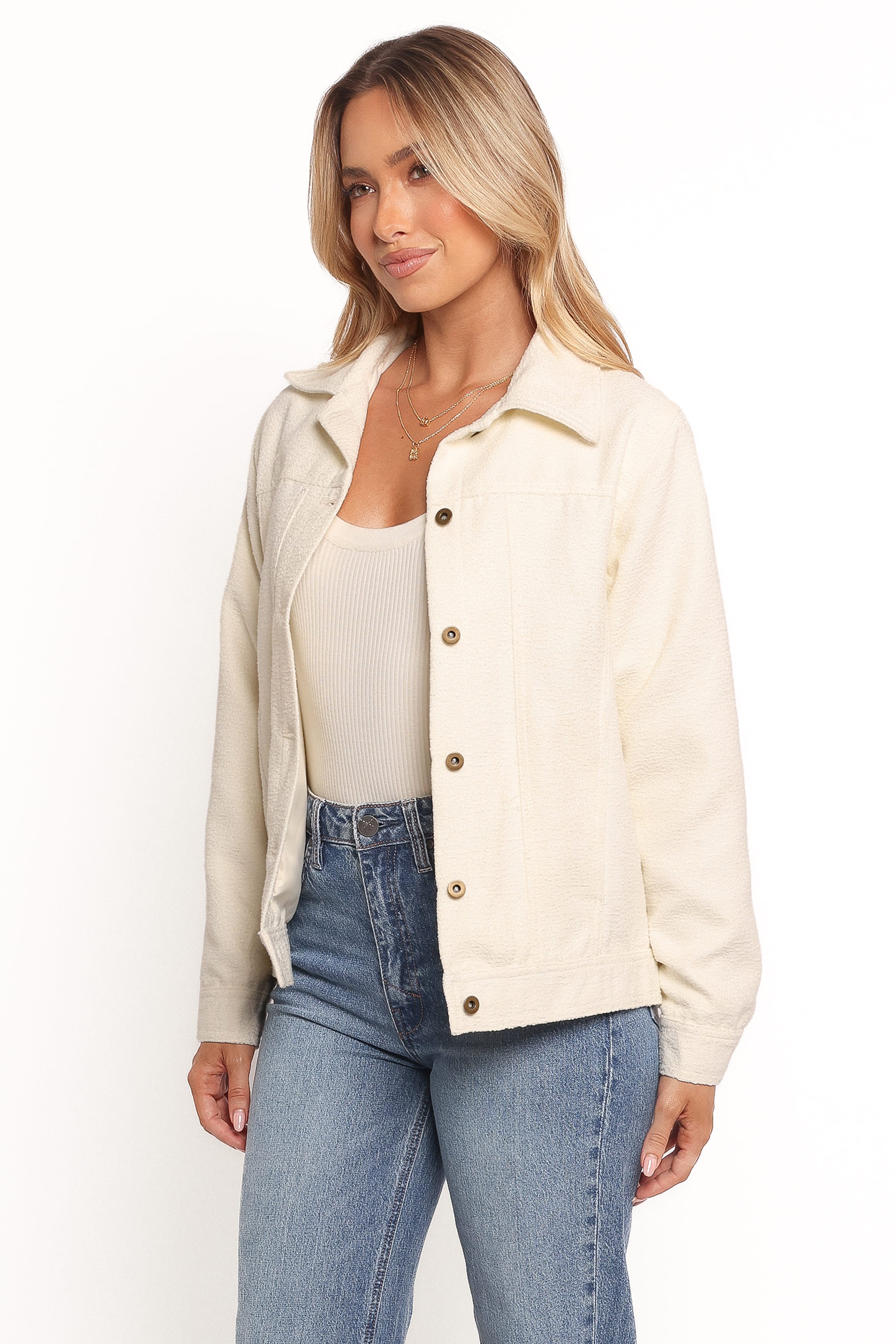 Sandy Boucle Jacket - White - Image 3