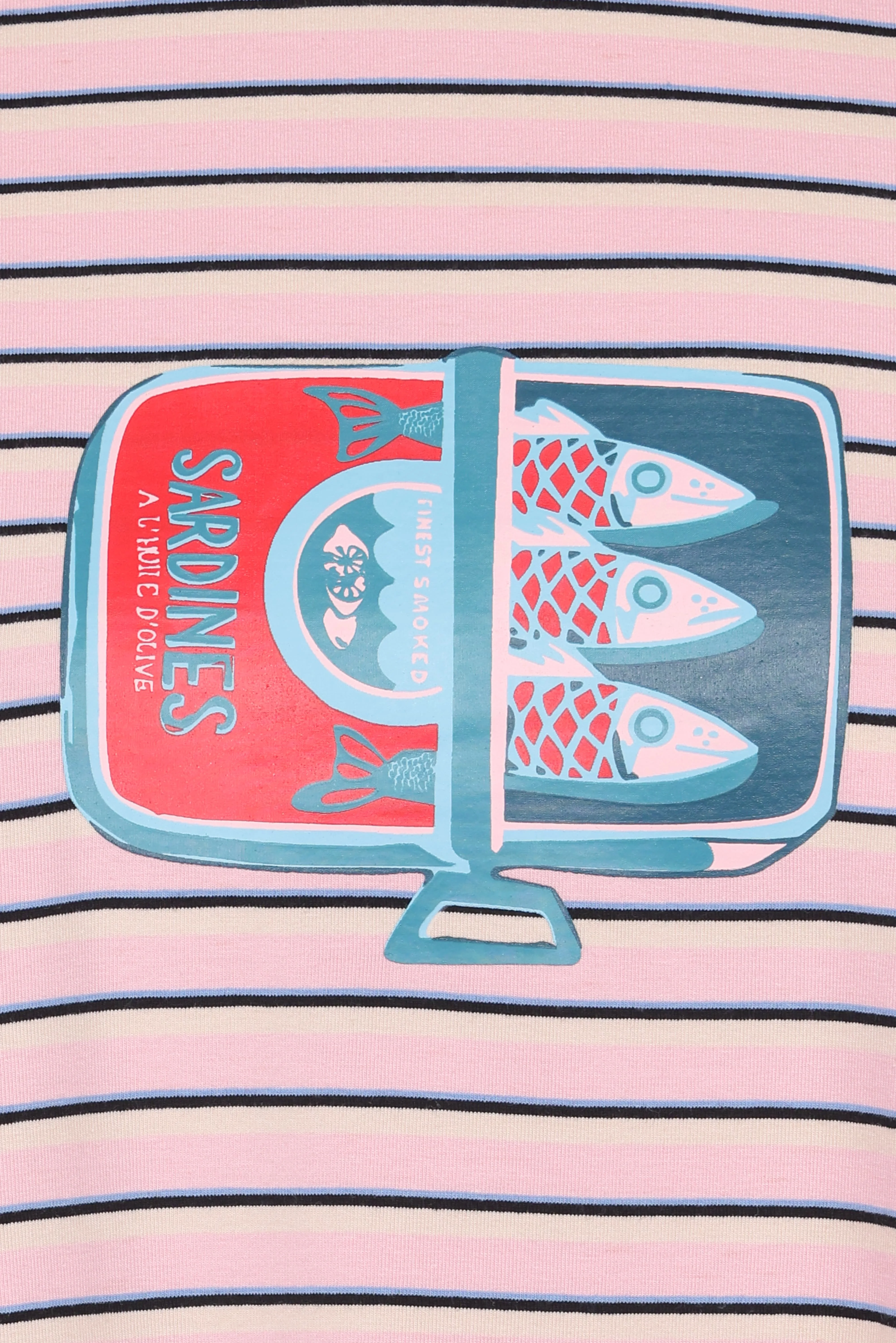 Sardines Tee - Pink Stripe - Image 6