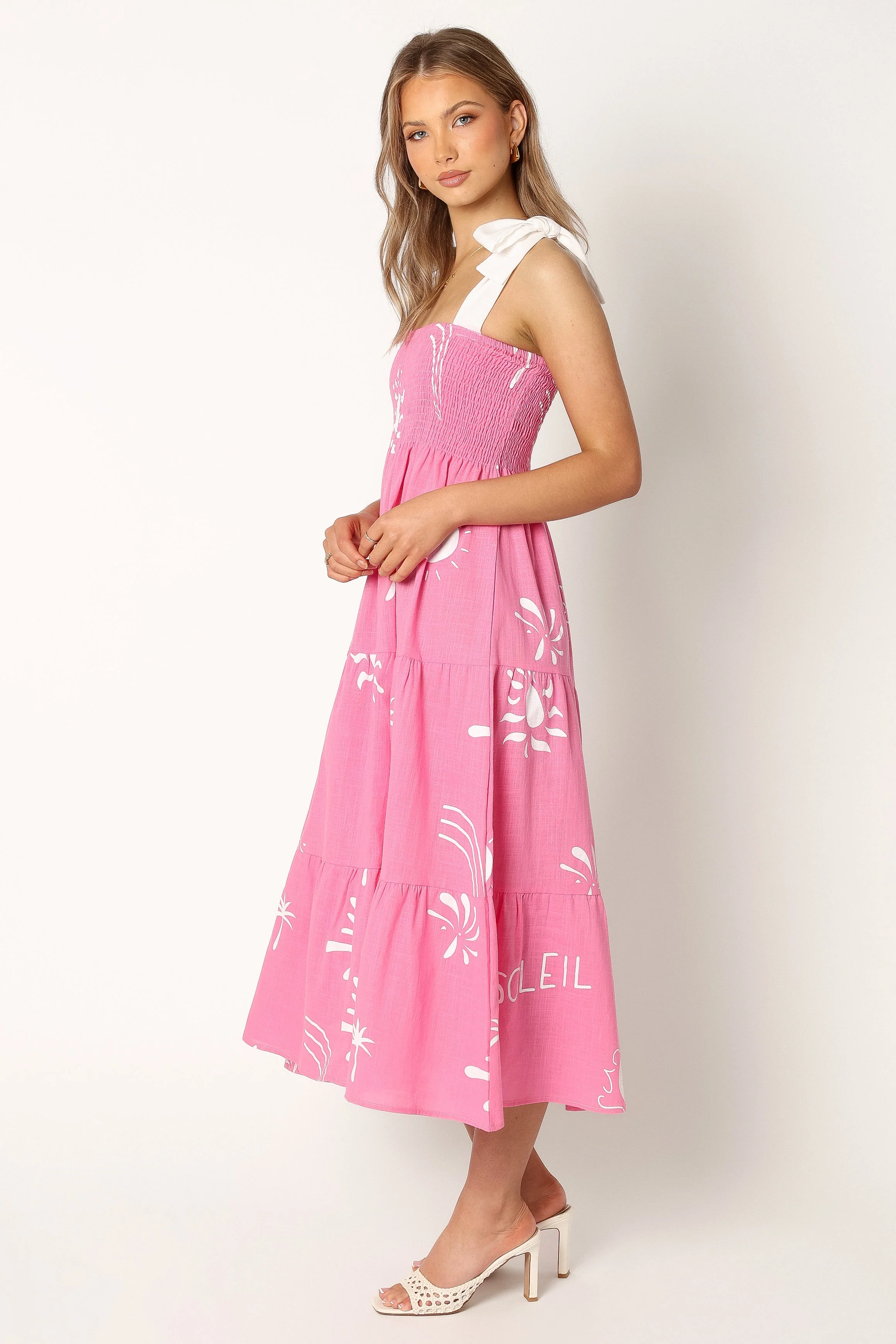 Sarelle Midi Dress - Hot Pink - Image 7