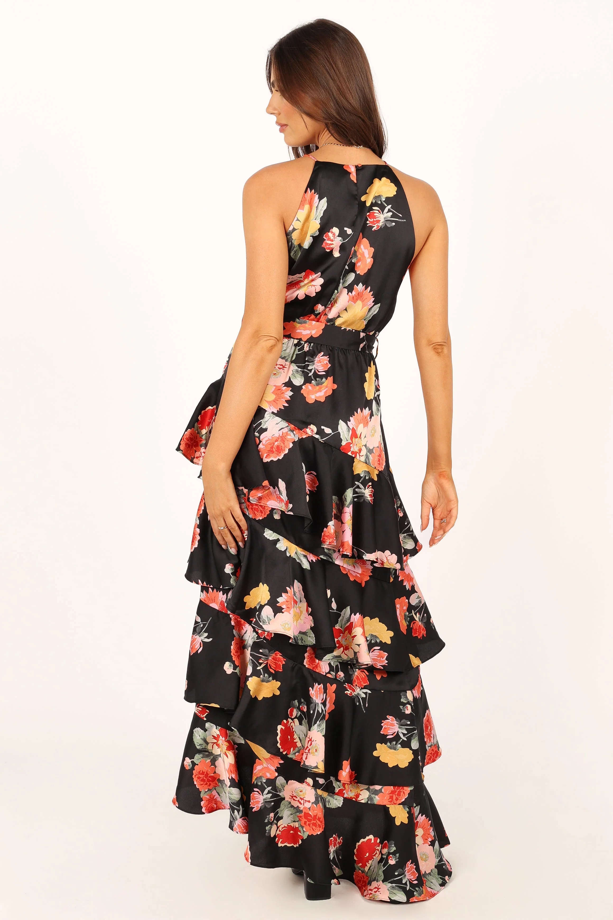Sarona Halterneck Maxi Dress - Black Floral - Image 5