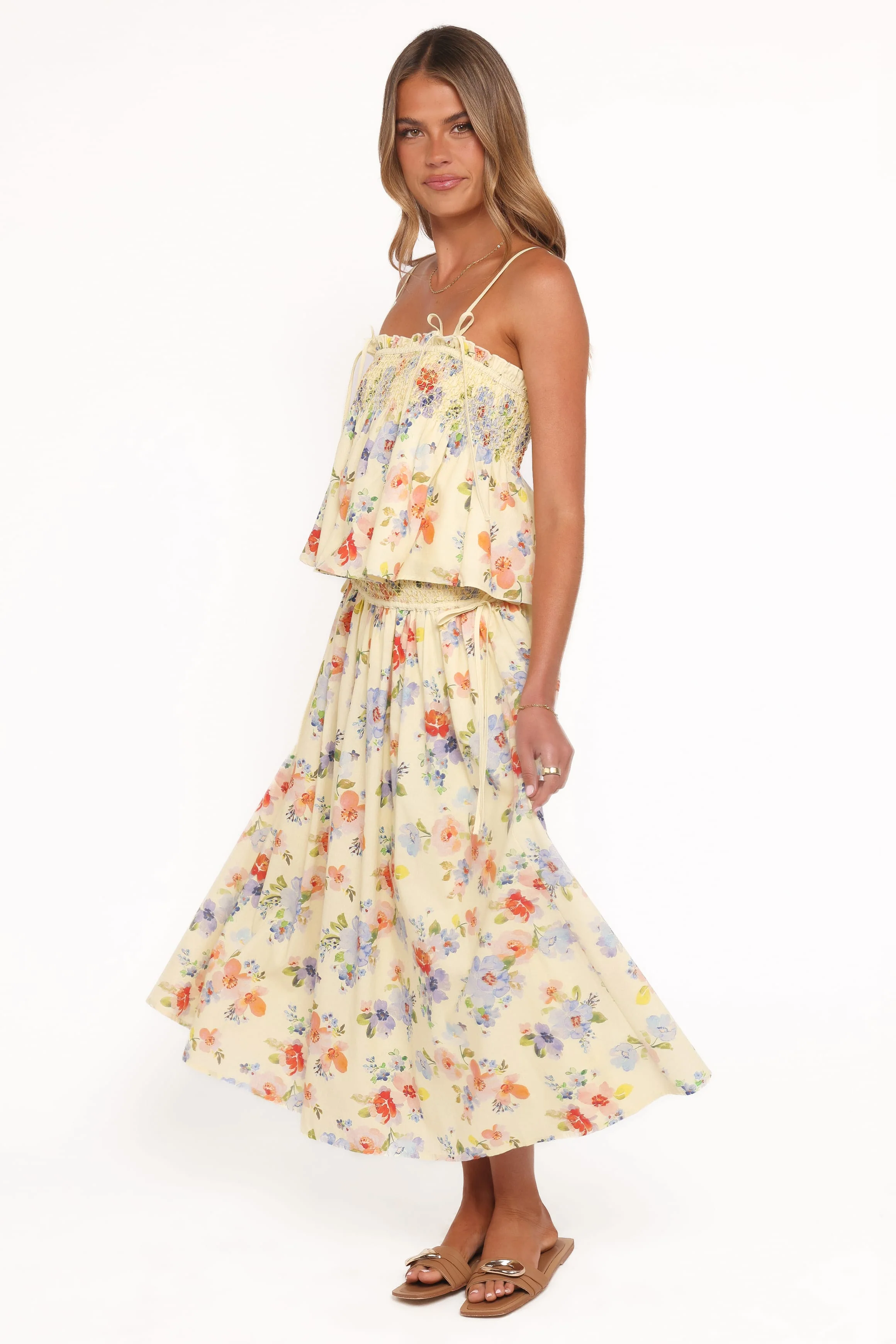 Saskia Maxi Skirt - Lemon Floral - Image 4