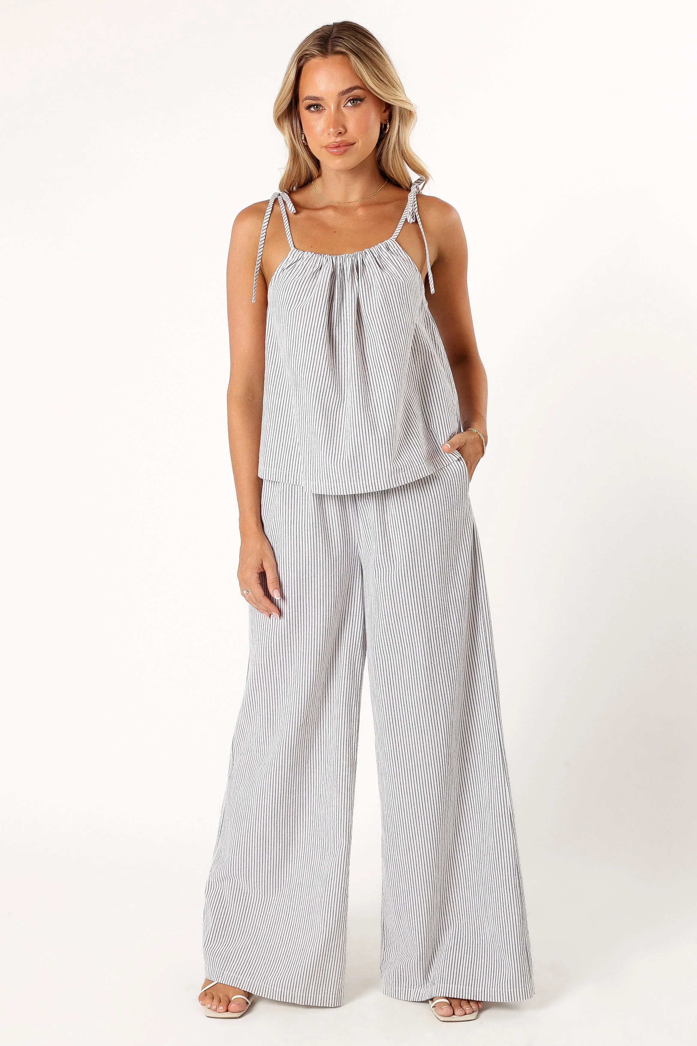 Savanna Striped Pants - White - Image 3