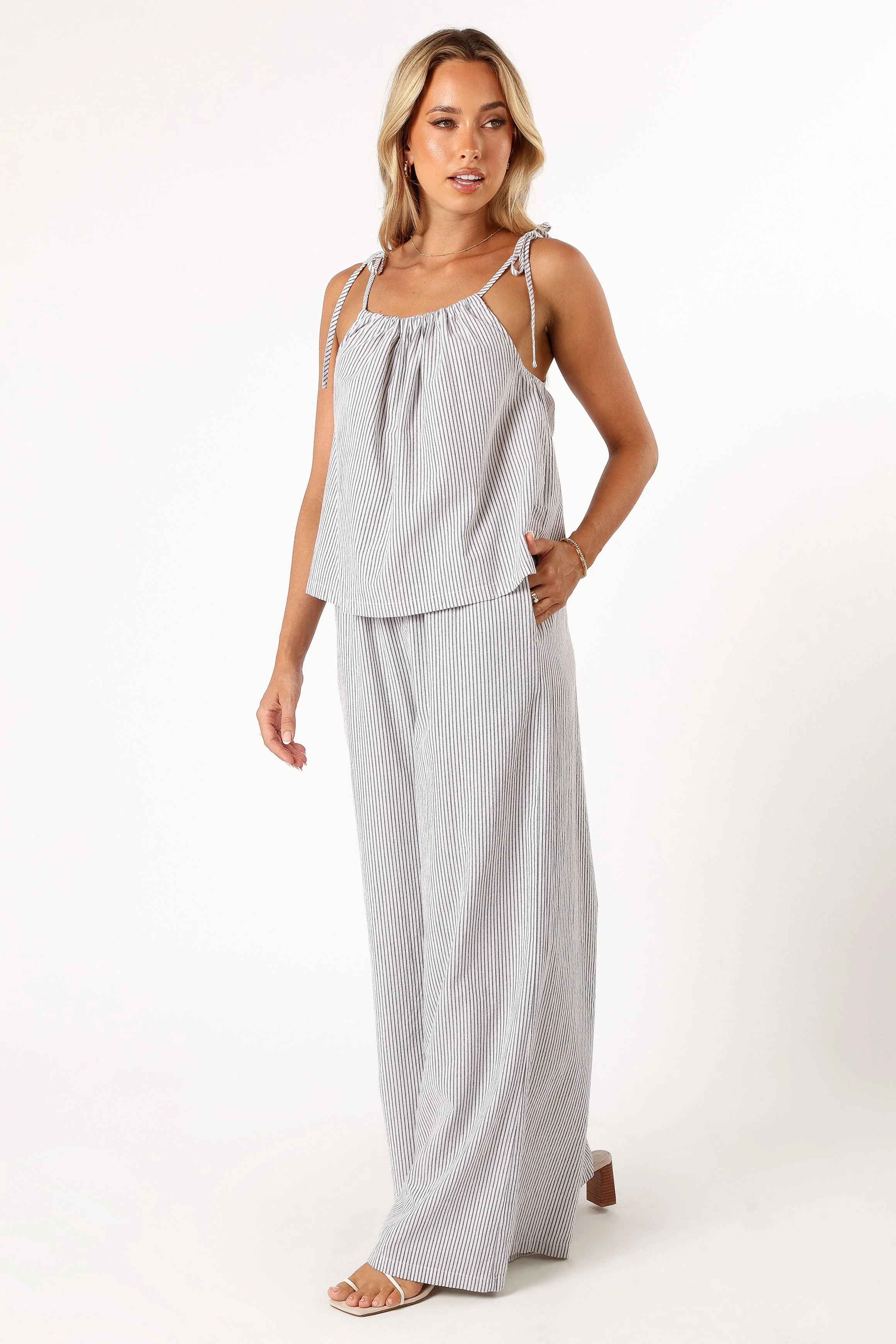 Savanna Striped Pants - White - Image 5